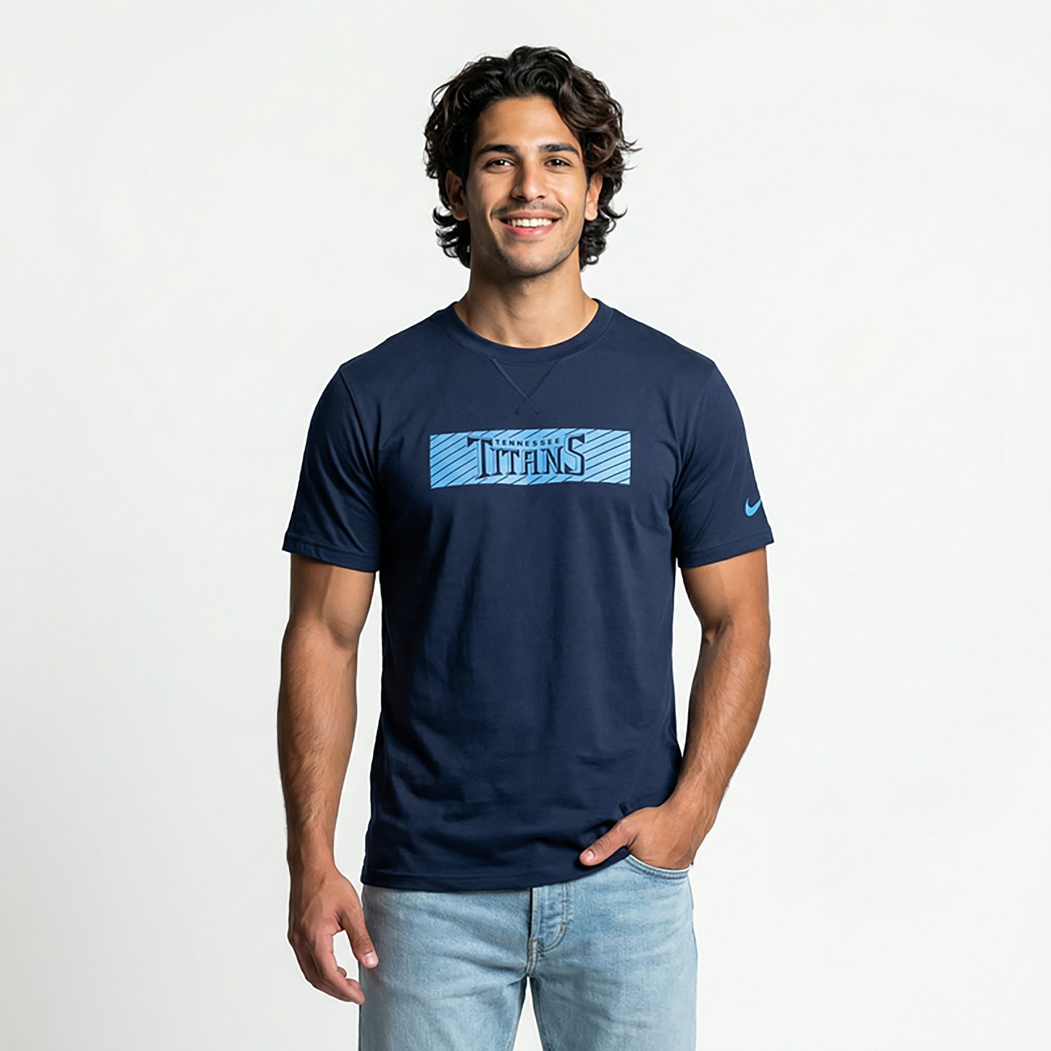 Nike Men's Tennessee Titans Sideline Player Dri-FIT Short Sleeve T-shirt - view number 2