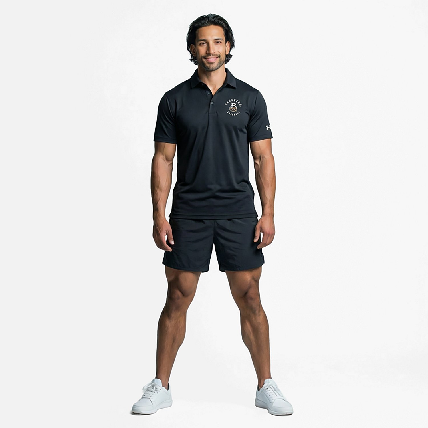 Under Armour Men's Biloxi Shuckers Lead Runner Tech Polo Shirt - view number 3