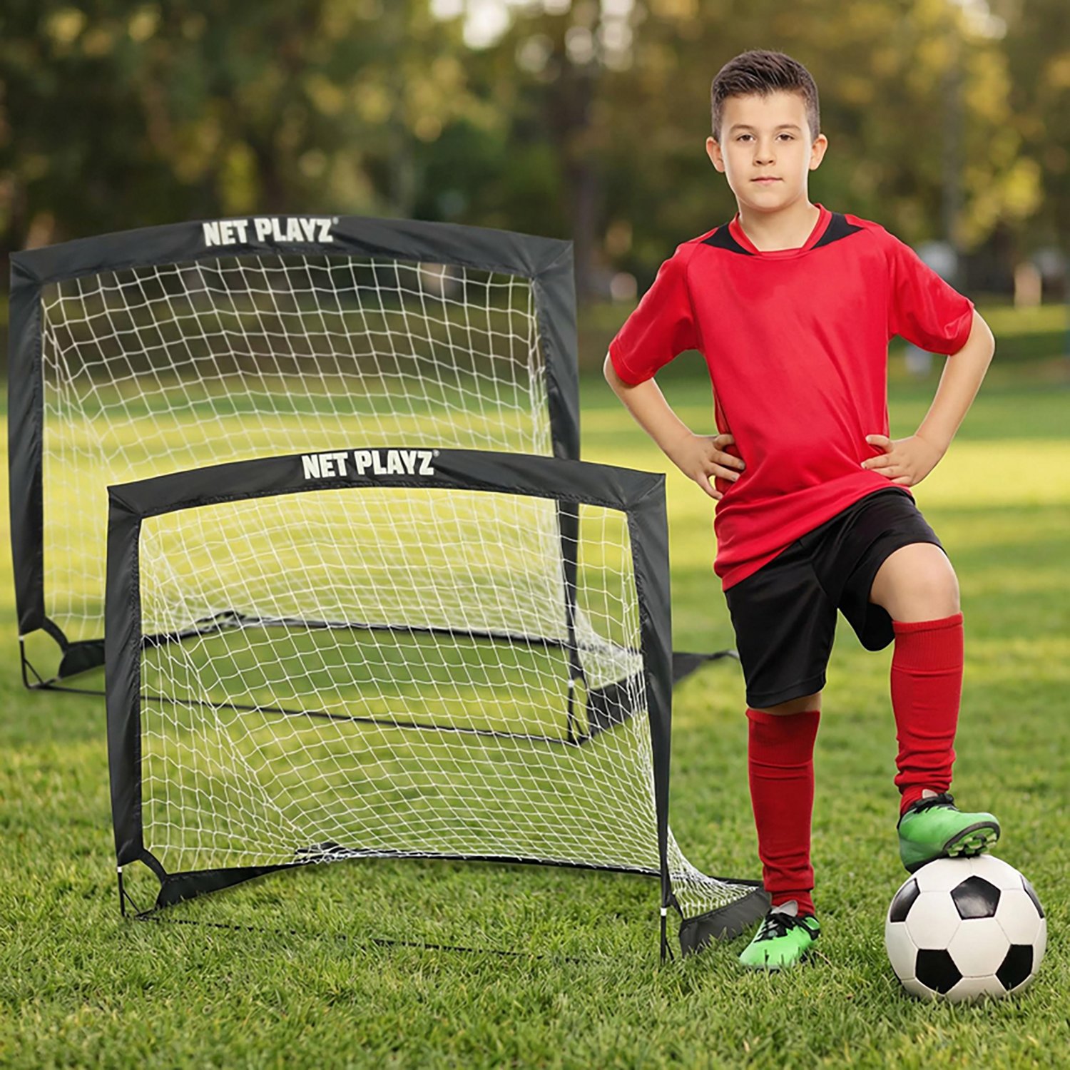 NetPlayz 4 ft x 3 ft x 3 ft Instant Pop-Up Portable Soccer Goals 2-Pack - view number 8