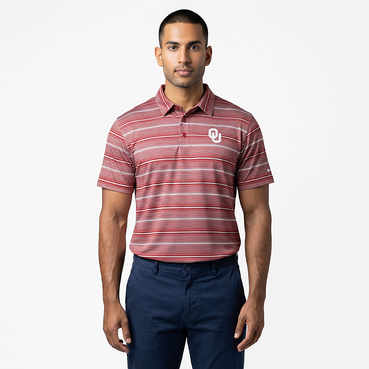 Columbia Oklahoma Sooners PFG Super Terminal Tackle Omni-Shade Stripe Polo - view number 7