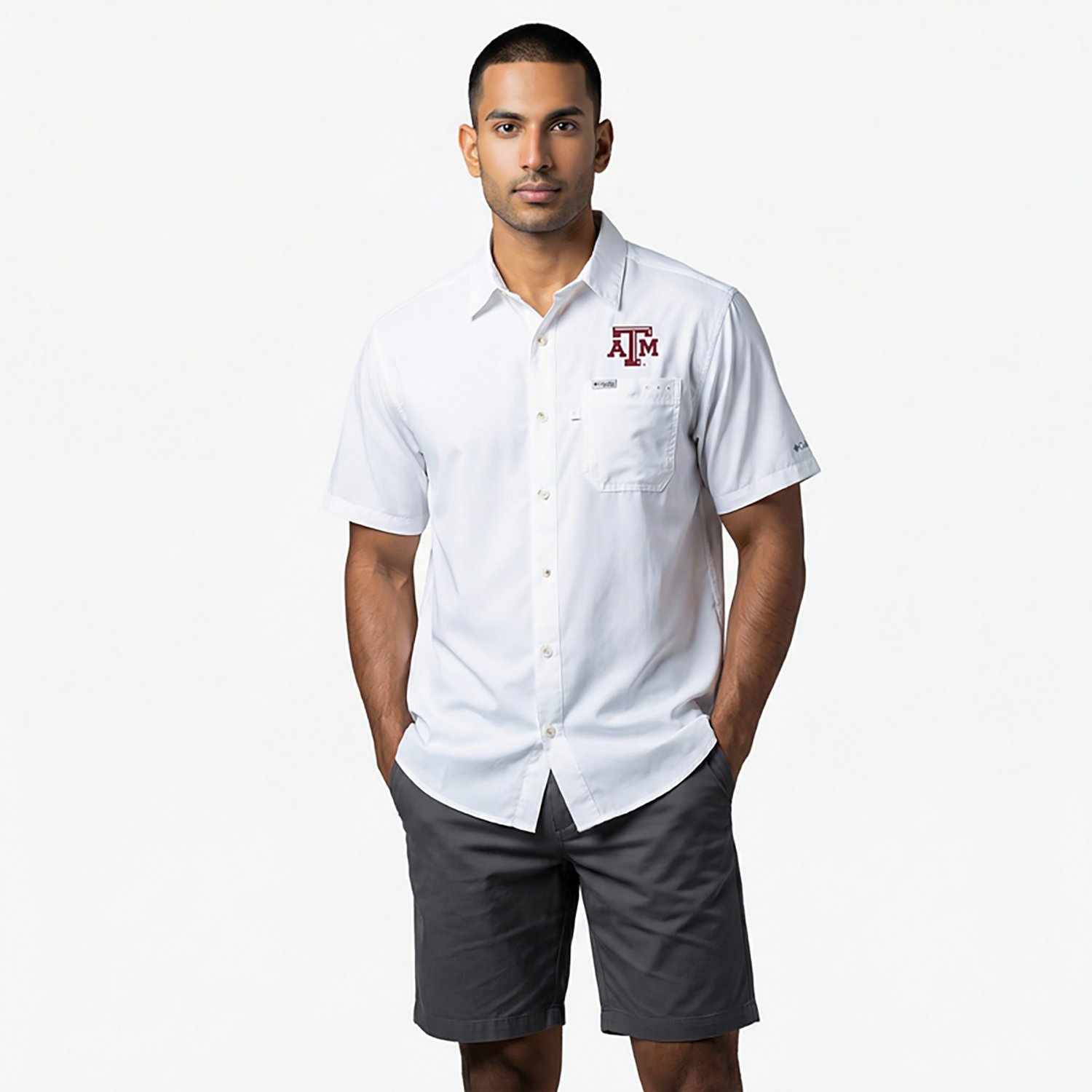 Columbia Texas AM Aggies PFG Slack Tide Omni-Shade Button-Up Camp Shirt - view number 7