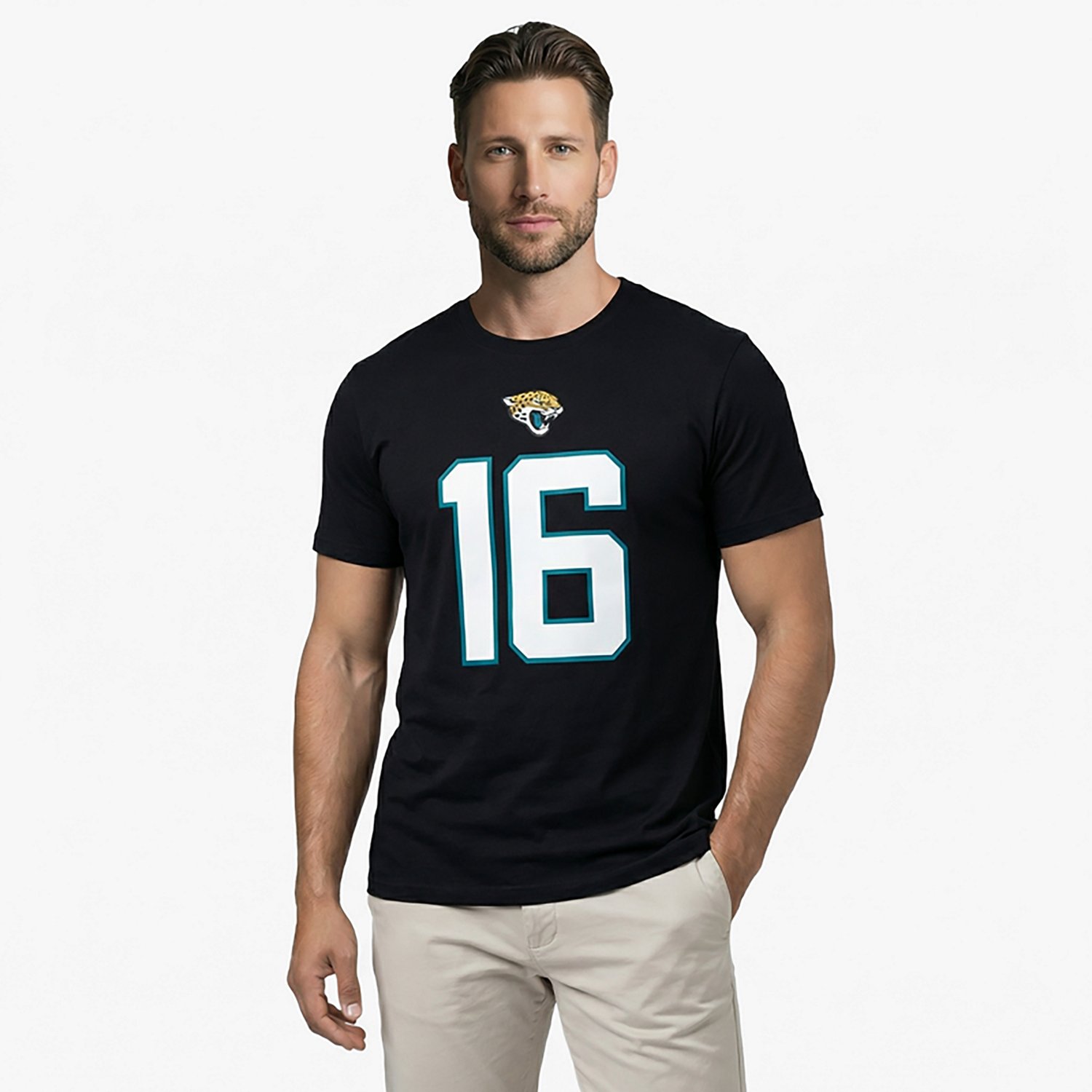 Nike Men's Jacksonville Jaguars Trevor Lawrence #16 Graphic T-shirt - view number 2