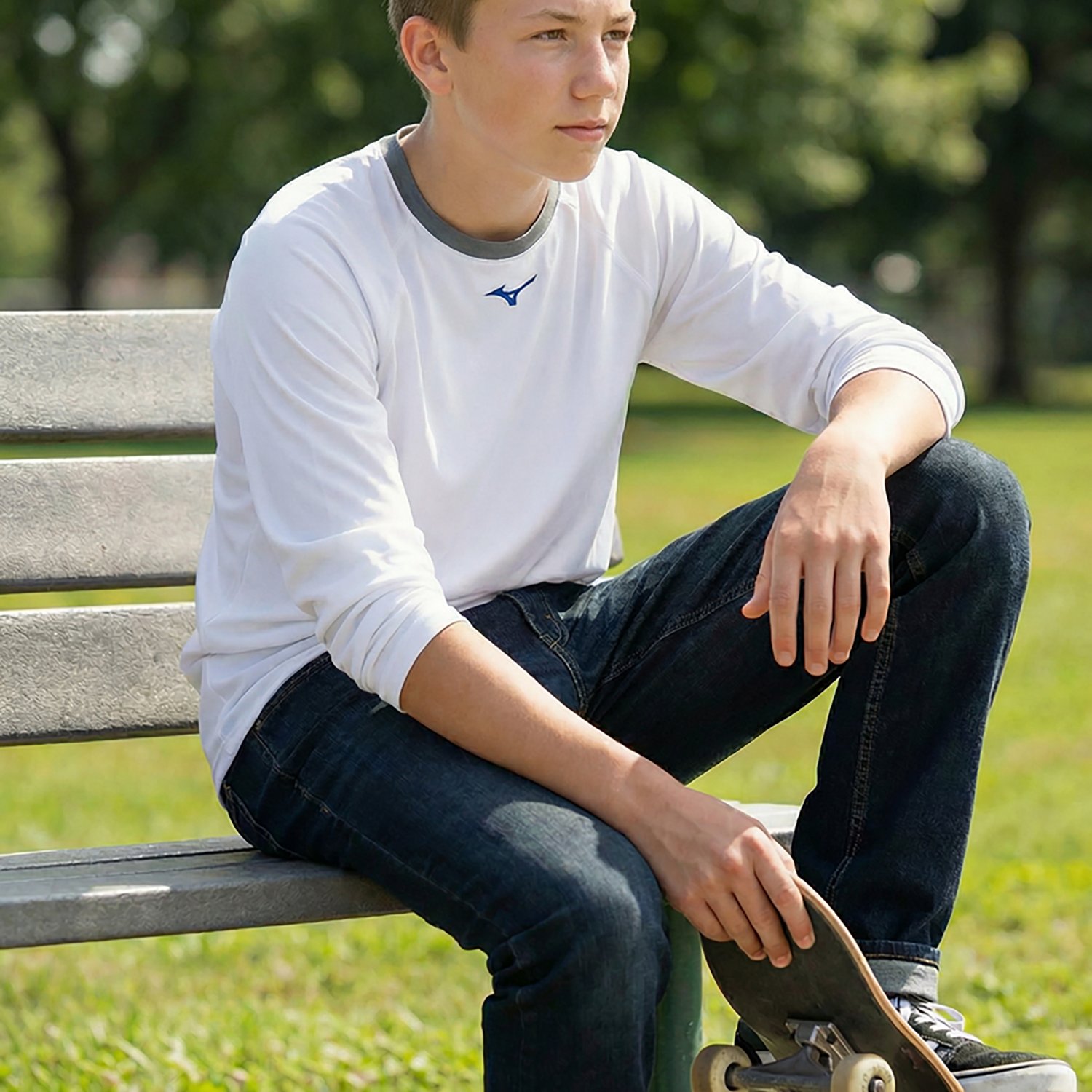 Mizuno Youth Thermo Compression Long Sleeve Shirt - view number 2