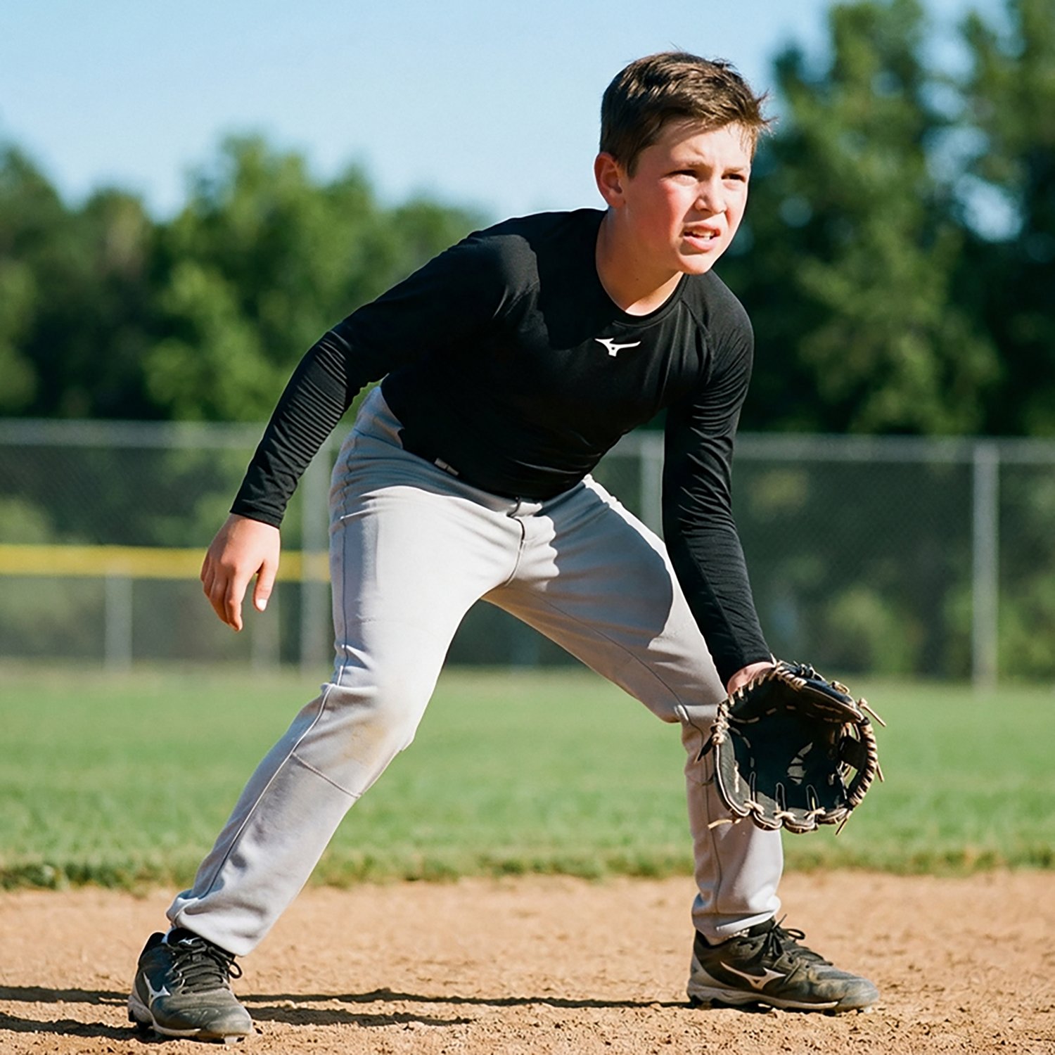 Mizuno Youth Compression Long Sleeve Shirt - view number 2