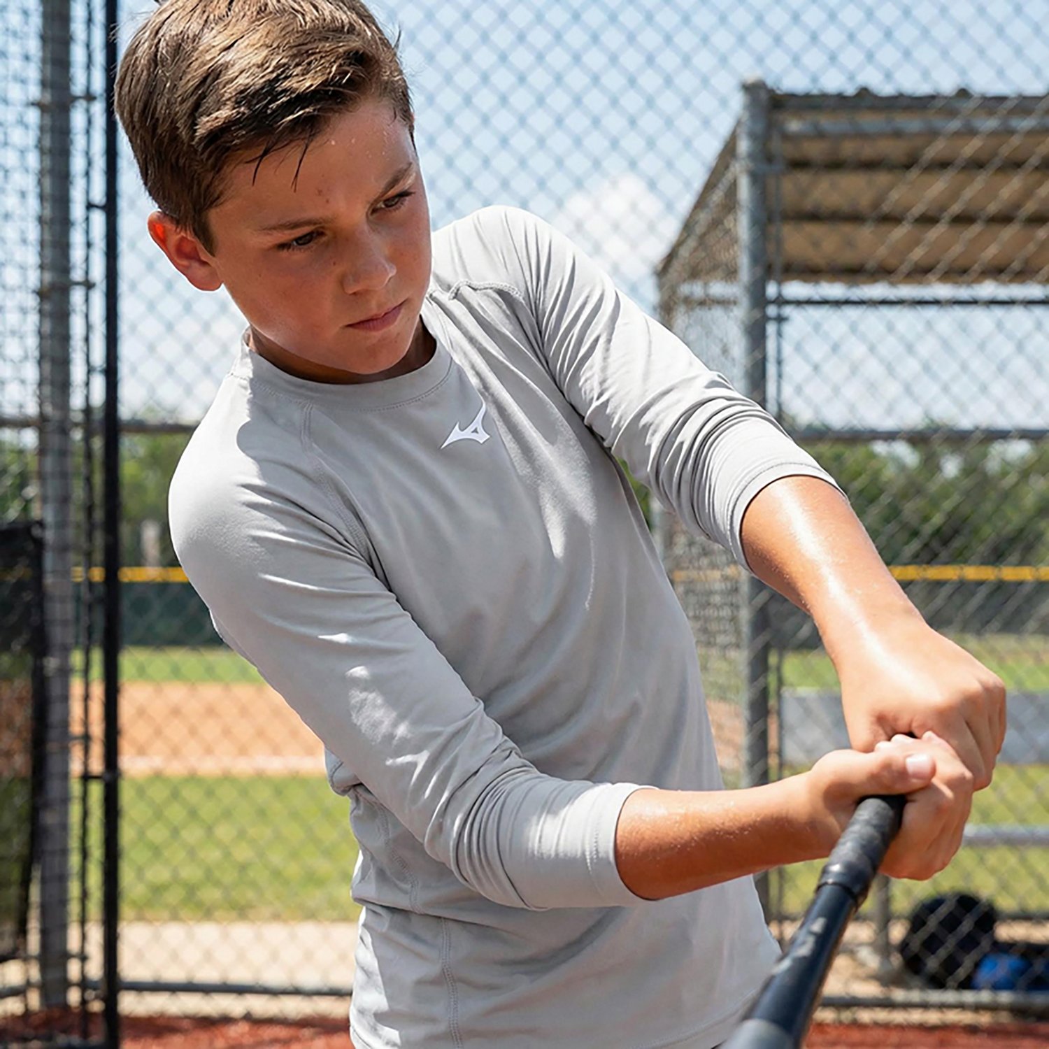 Mizuno Youth Compression Long Sleeve Shirt - view number 2