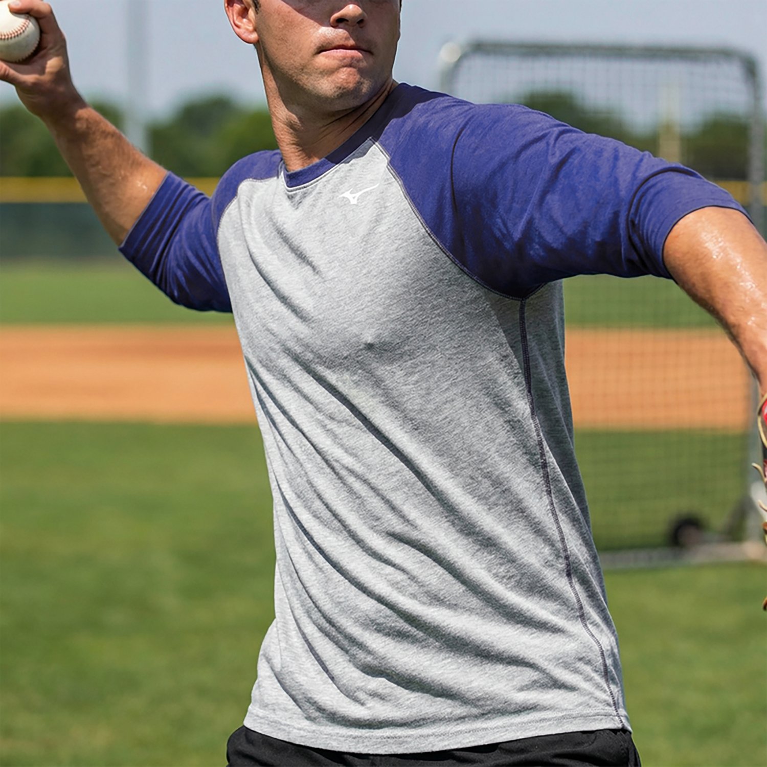 Mizuno Men's Practice 3/4-Sleeve T-shirt - view number 4