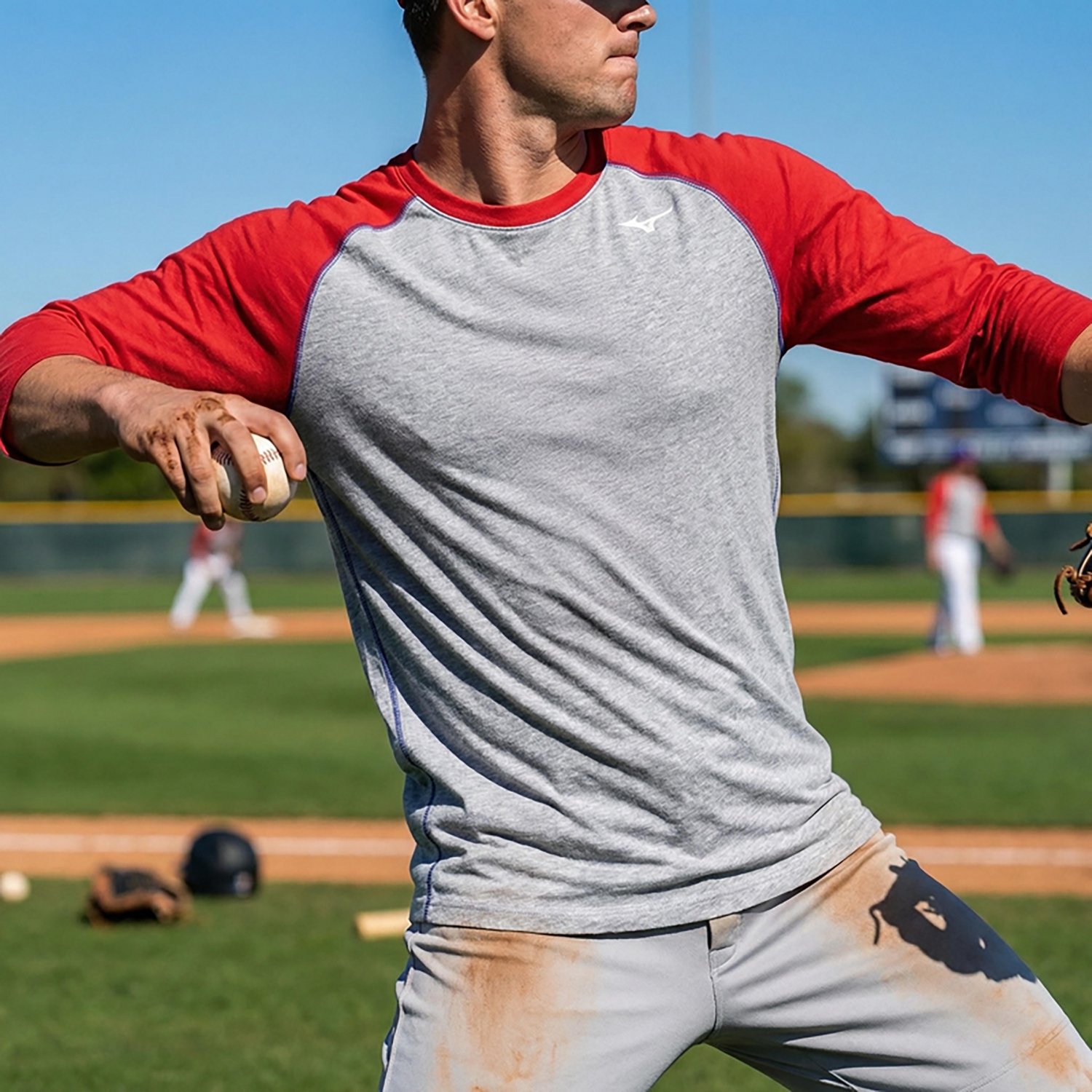 Mizuno Men's Practice 3/4-Sleeve T-shirt - view number 3