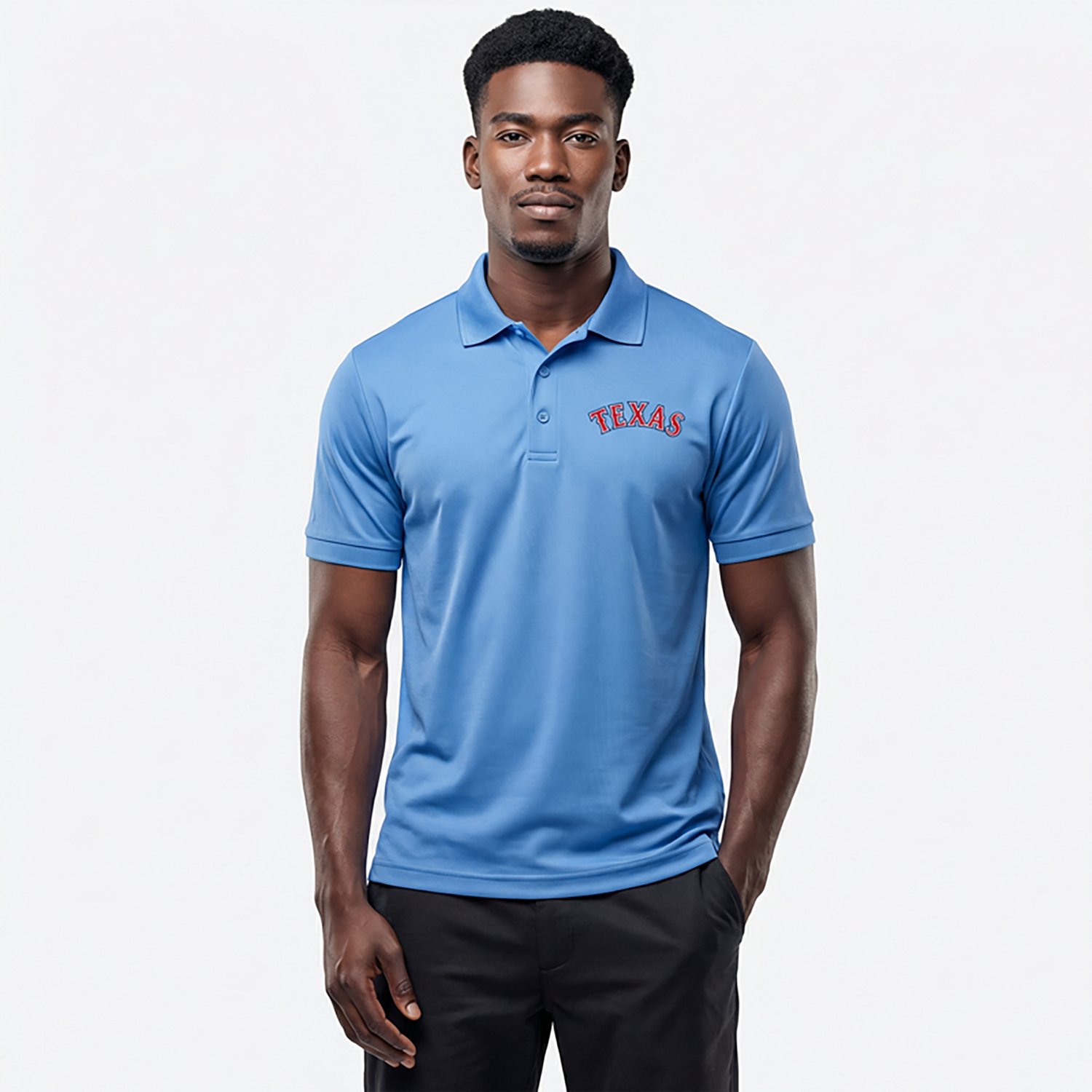 Antigua Men's Texas Rangers Cooperstown Legacy Pique Polo Shirt - view number 2