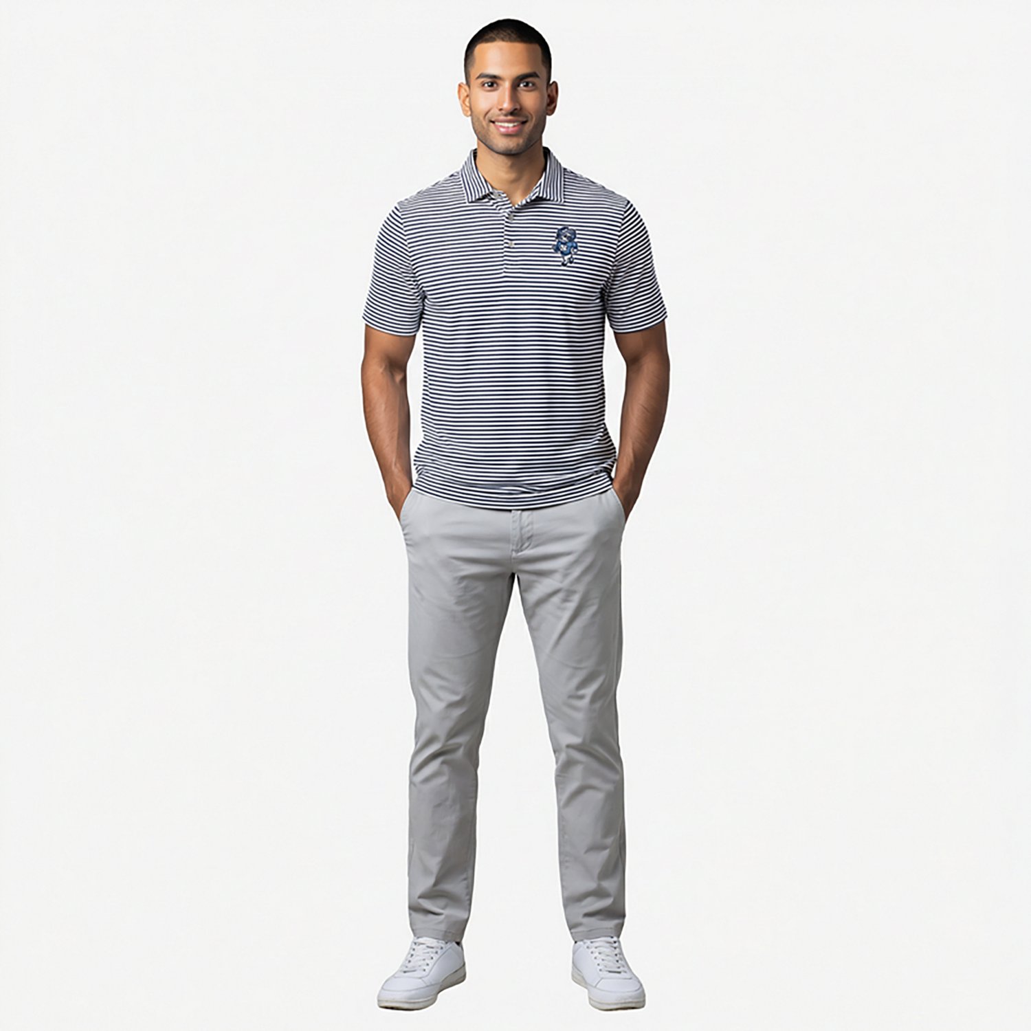 Cutter & Buck Men's University of North Carolina Virtue Eco Pique Rameses Logo Polo Shirt - view number 3