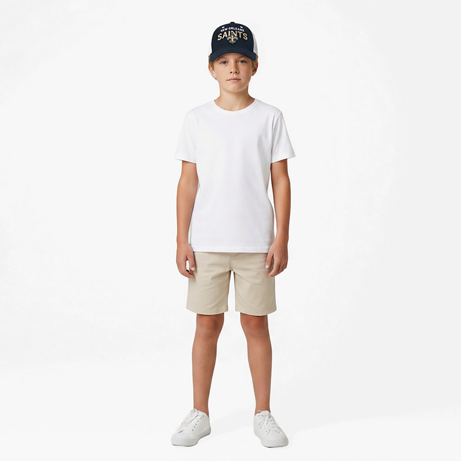 Outerstuff Boys' New Orleans Saints Core Lockup Mesh Back Adjustable Cap