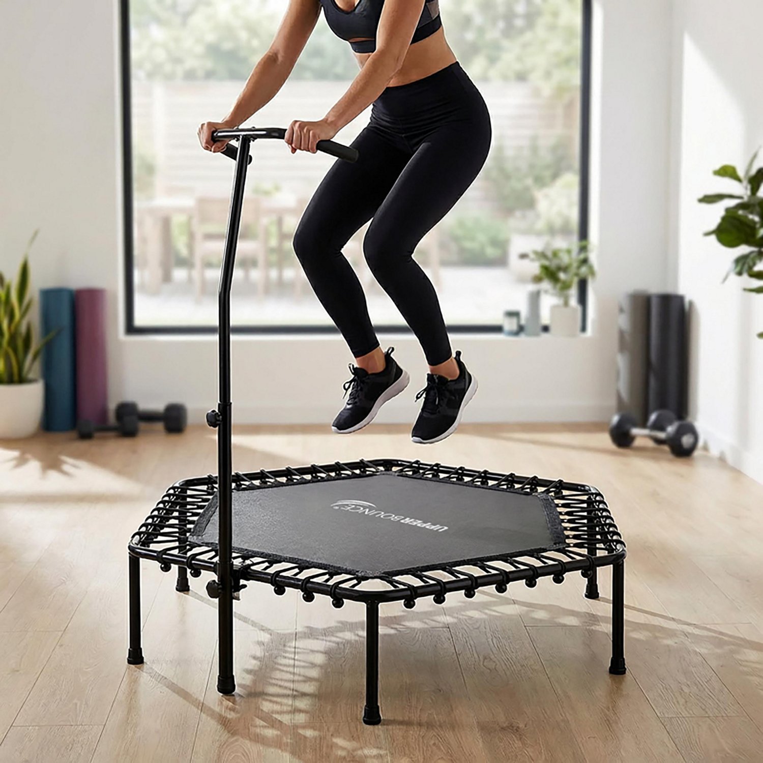 Machrus Upper Bounce 50 in Mini Hexagon Trampoline with Adjustable Handrail - view number 8