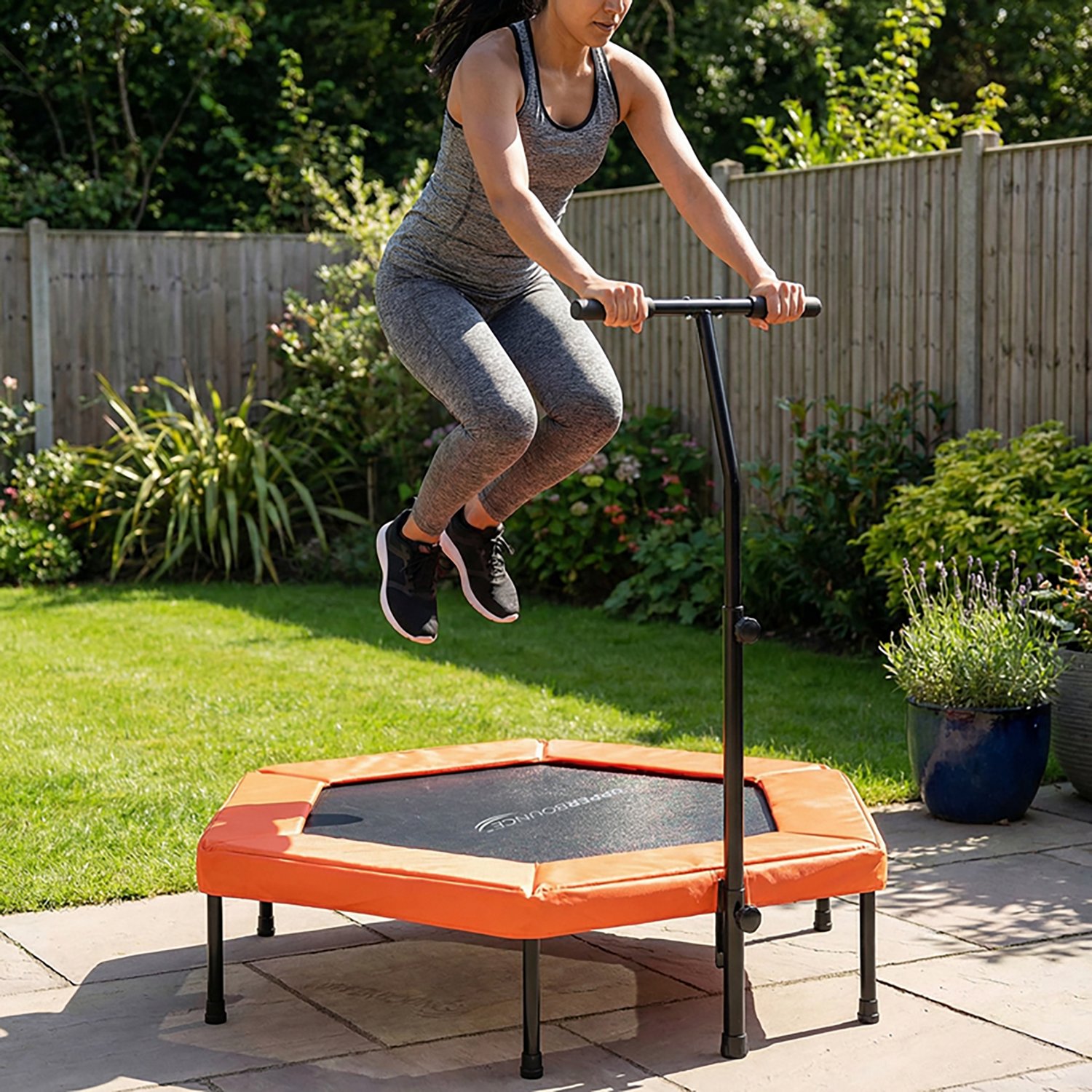 Machrus Upper Bounce 50 in Mini Hexagon Trampoline with Adjustable Handrail - view number 7
