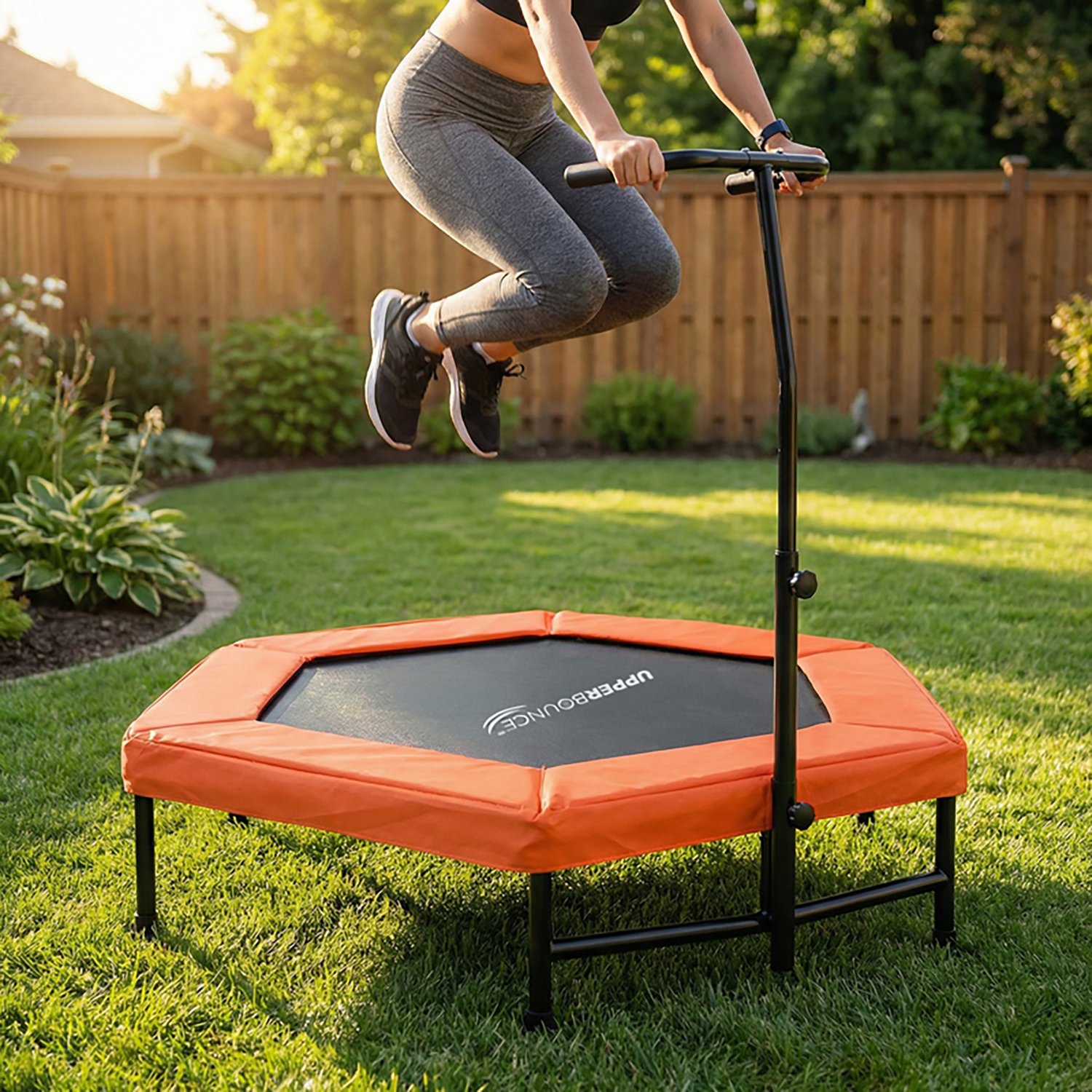 Machrus Upper Bounce 50 in Mini Hexagon Trampoline with Adjustable Handrail - view number 8