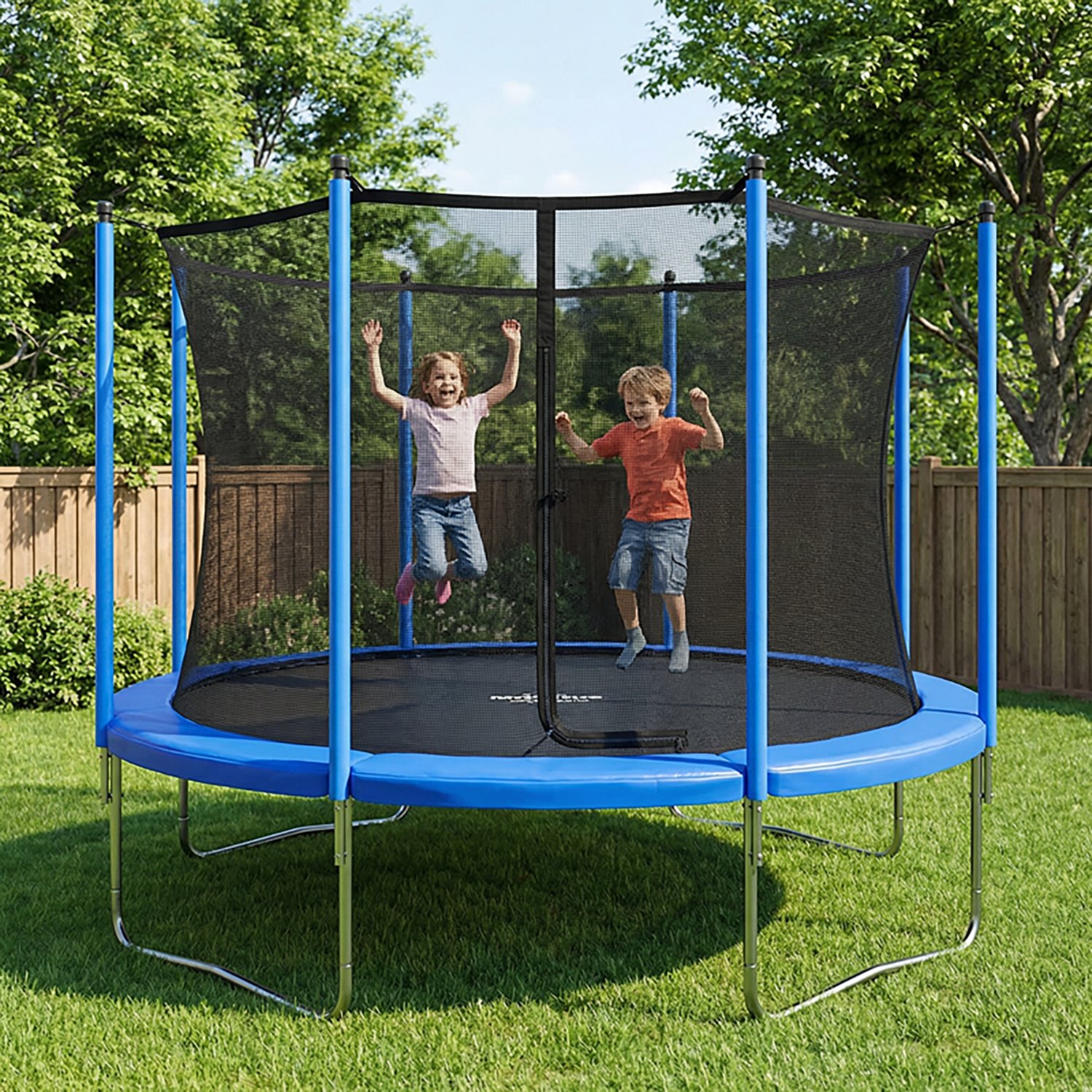 Machrus Upper Bounce 12 ft Round Trampoline Inside Replacement Safety Enclosure Net