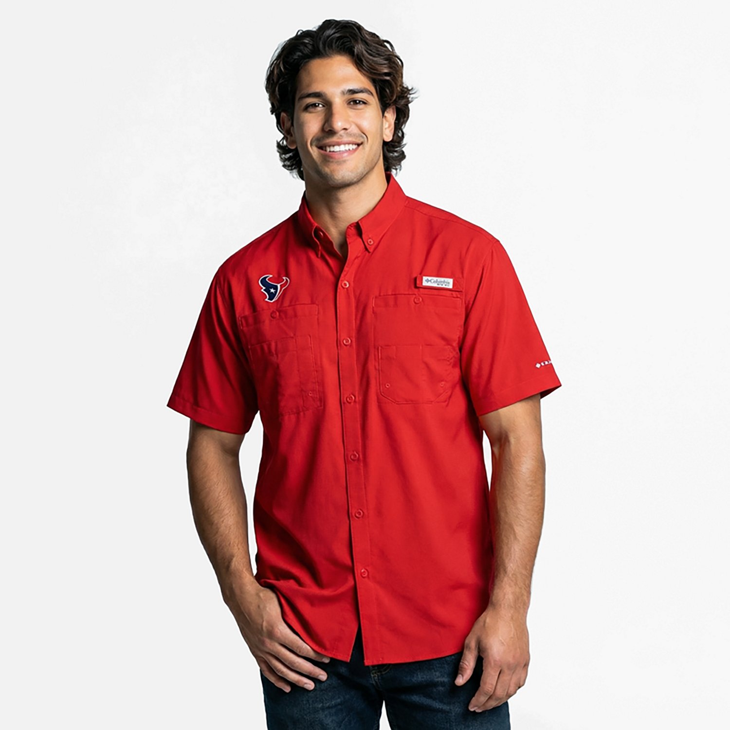 Columbia Sportswear Men's Houston Texans Tamiami Button Down Shirt                                                               - view number 2