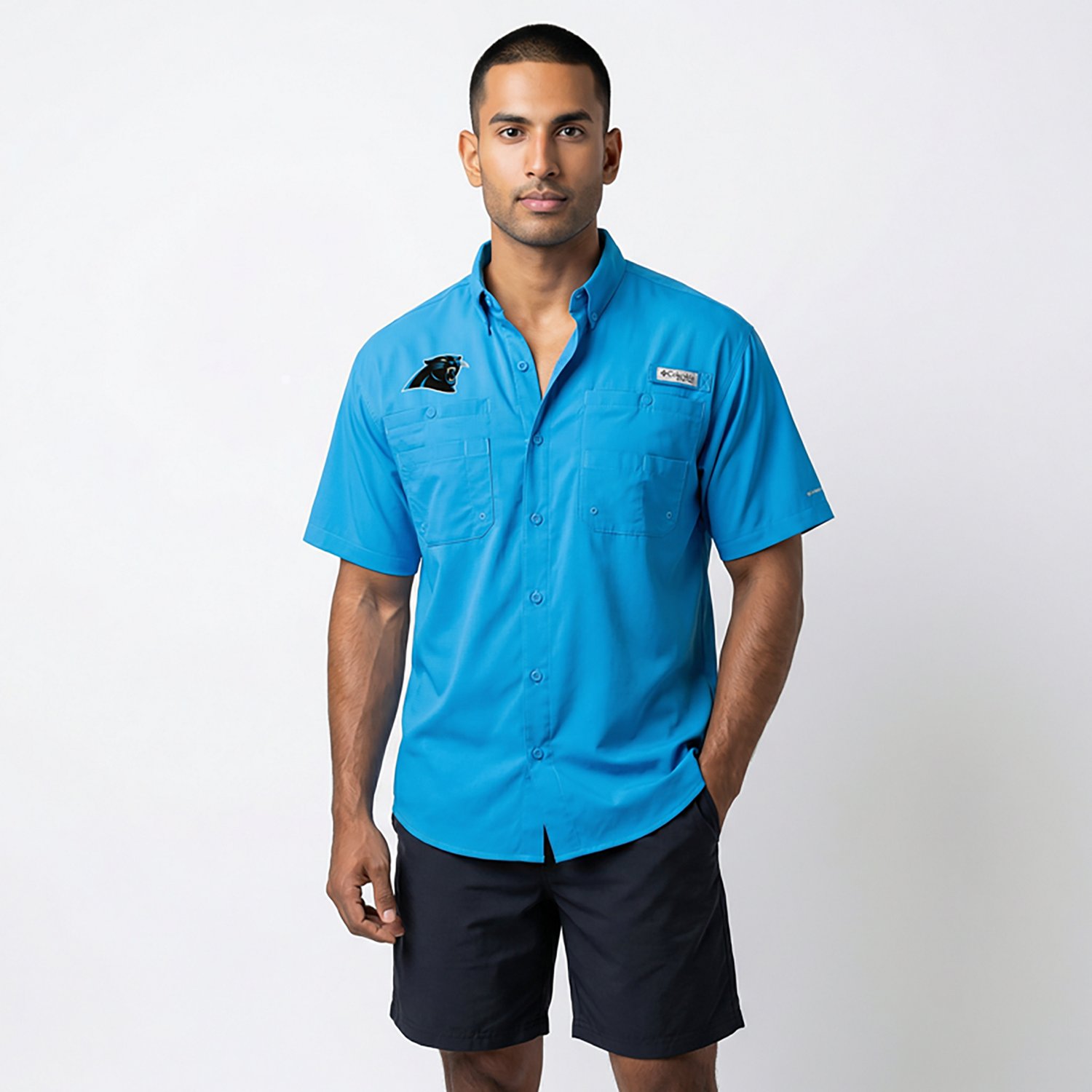 Columbia Sportswear Men's Carolina Panthers Tamiami Shirt - view number 2