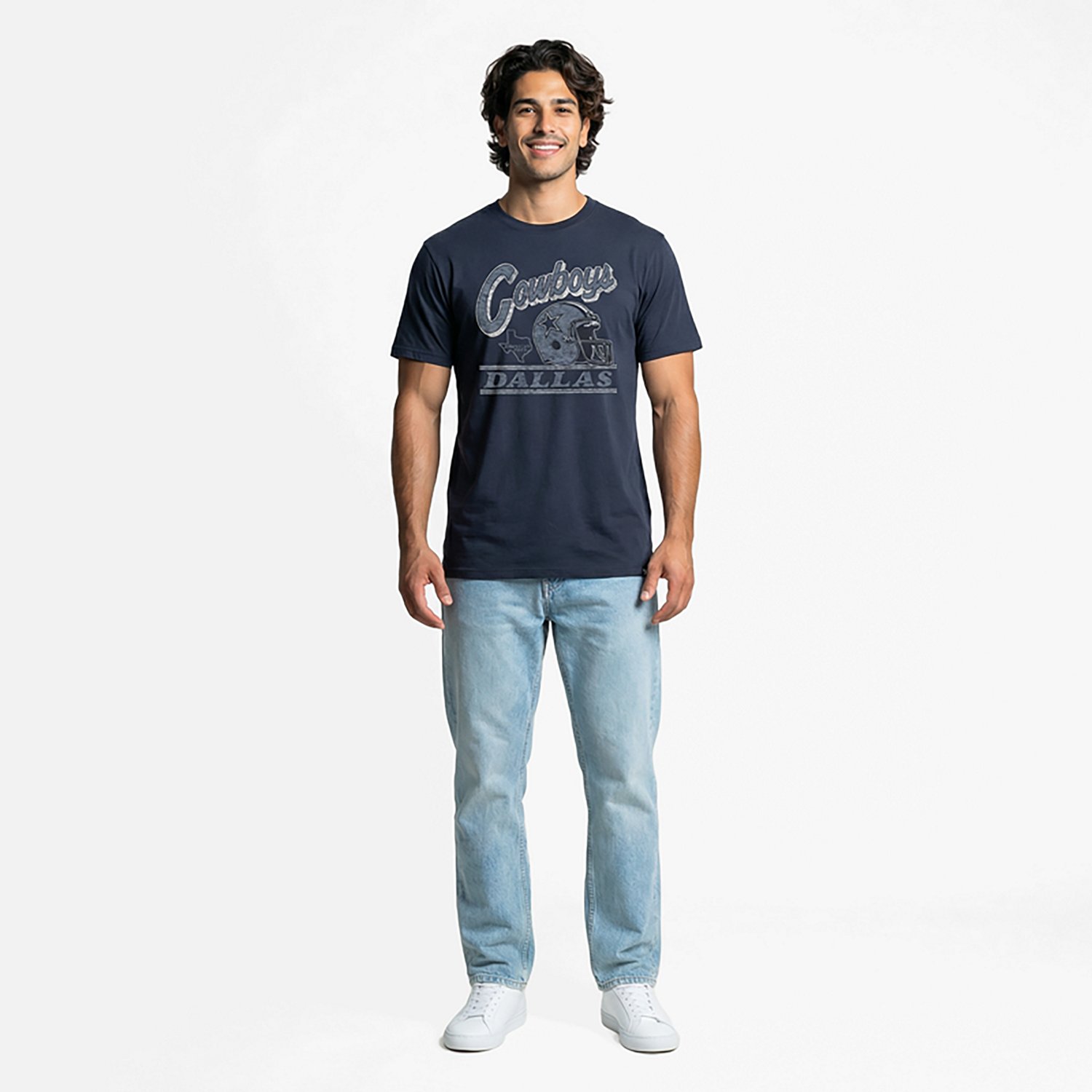 47 Men's Dallas Cowboys Fly By Franklin Helmet T-shirt