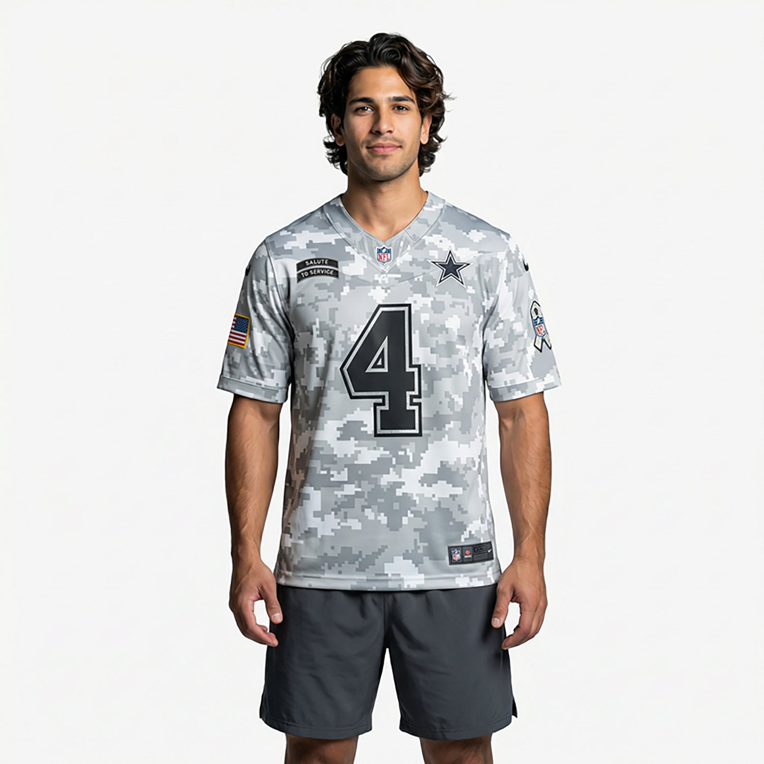 Nike Men's Dallas Cowboys Dak Prescott Salute to Service Limited Jersey - view number 2