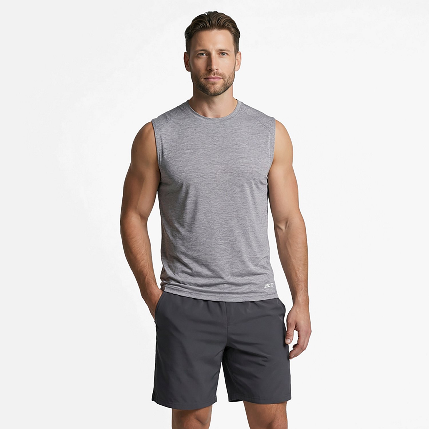 BCG Men's Turbo Melange Muscle Tank Top
