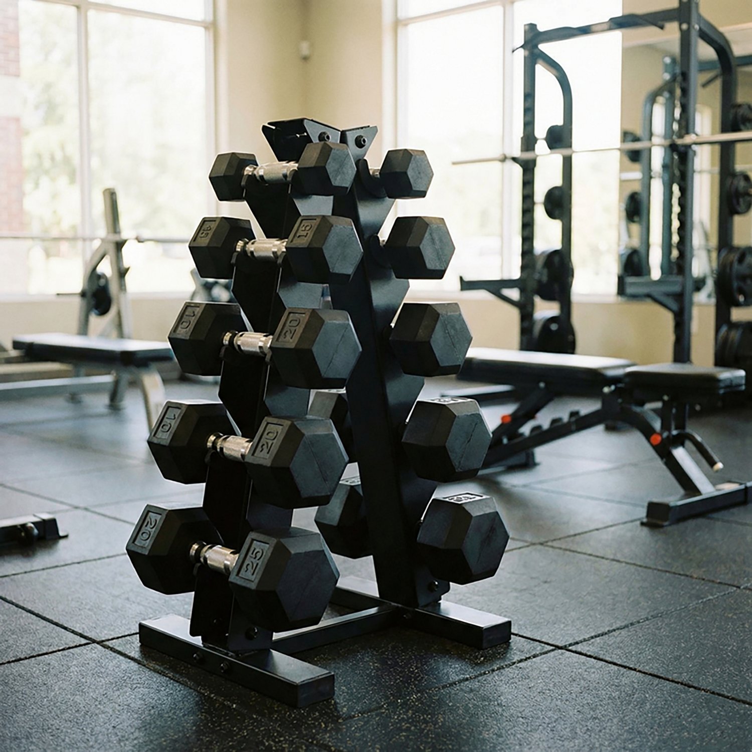 CAP Barbell 150 lb Rubber Hex Dumbbell Weight Set                                                                                - view number 4