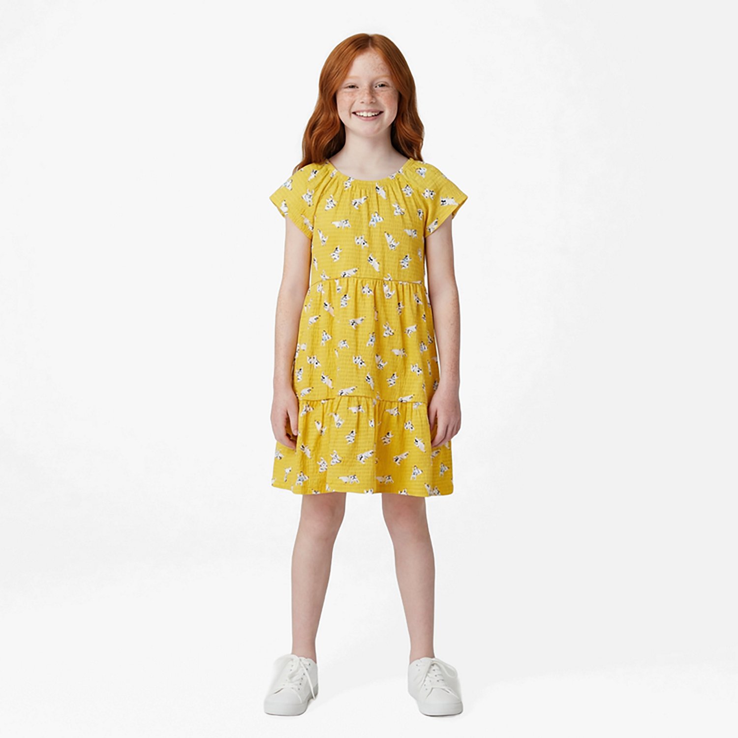 BCG Girls' Tiered Printed Dress