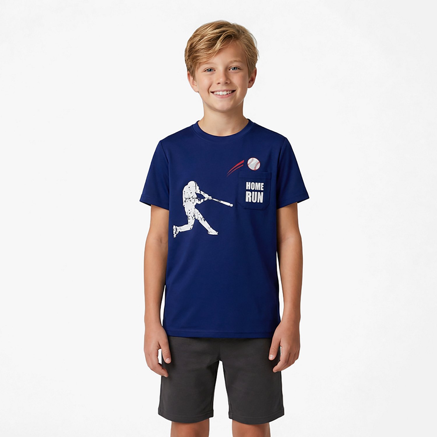 BCG Boys' Cotton Short Sleeve Home Run PKT Graphic T-shirt                                                                       - view number 2