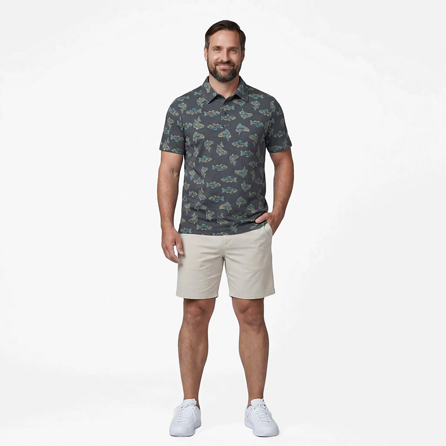 Magellan Outdoors Men's Pro Jacob Wheeler Angler Printed Polo Shirt