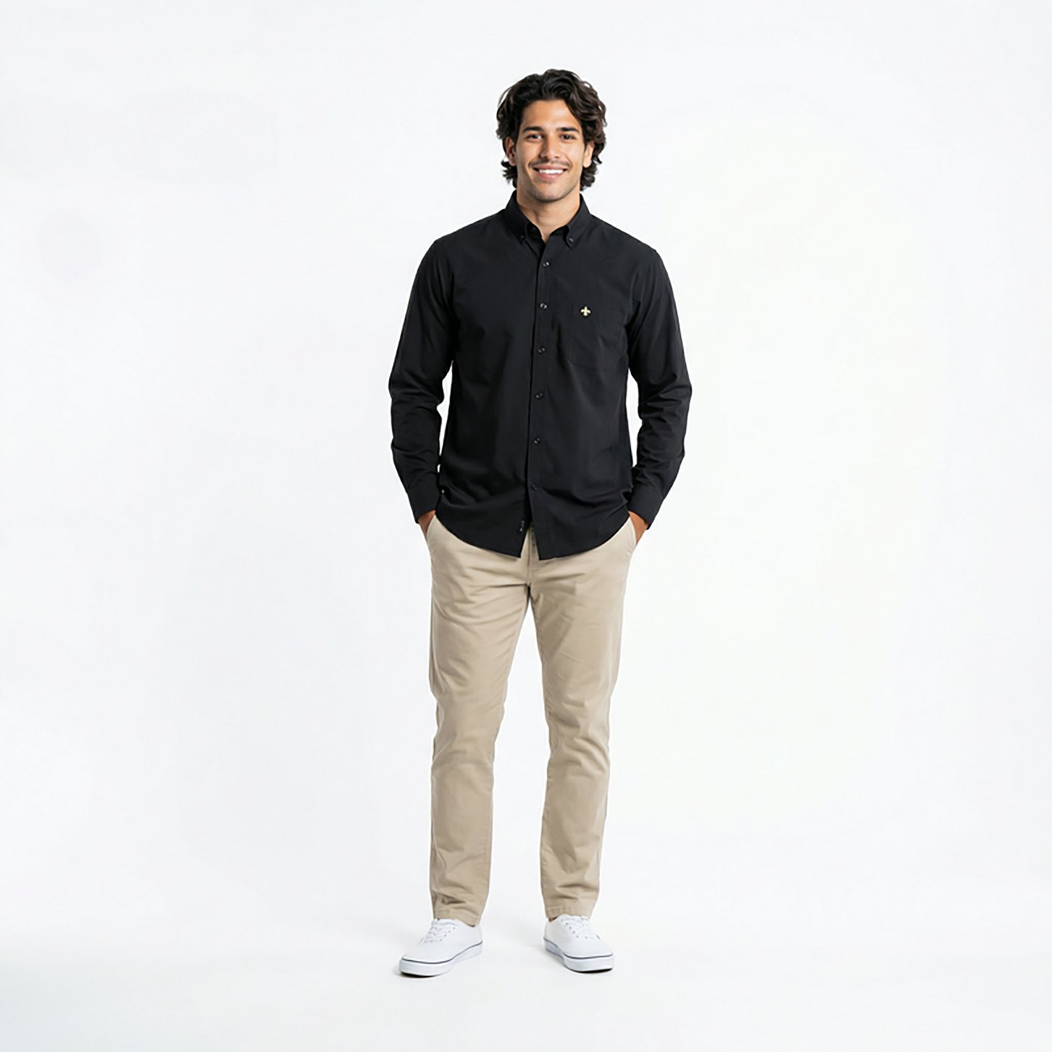 Antigua Men's Saints Flight Long Sleeve Woven Shirt