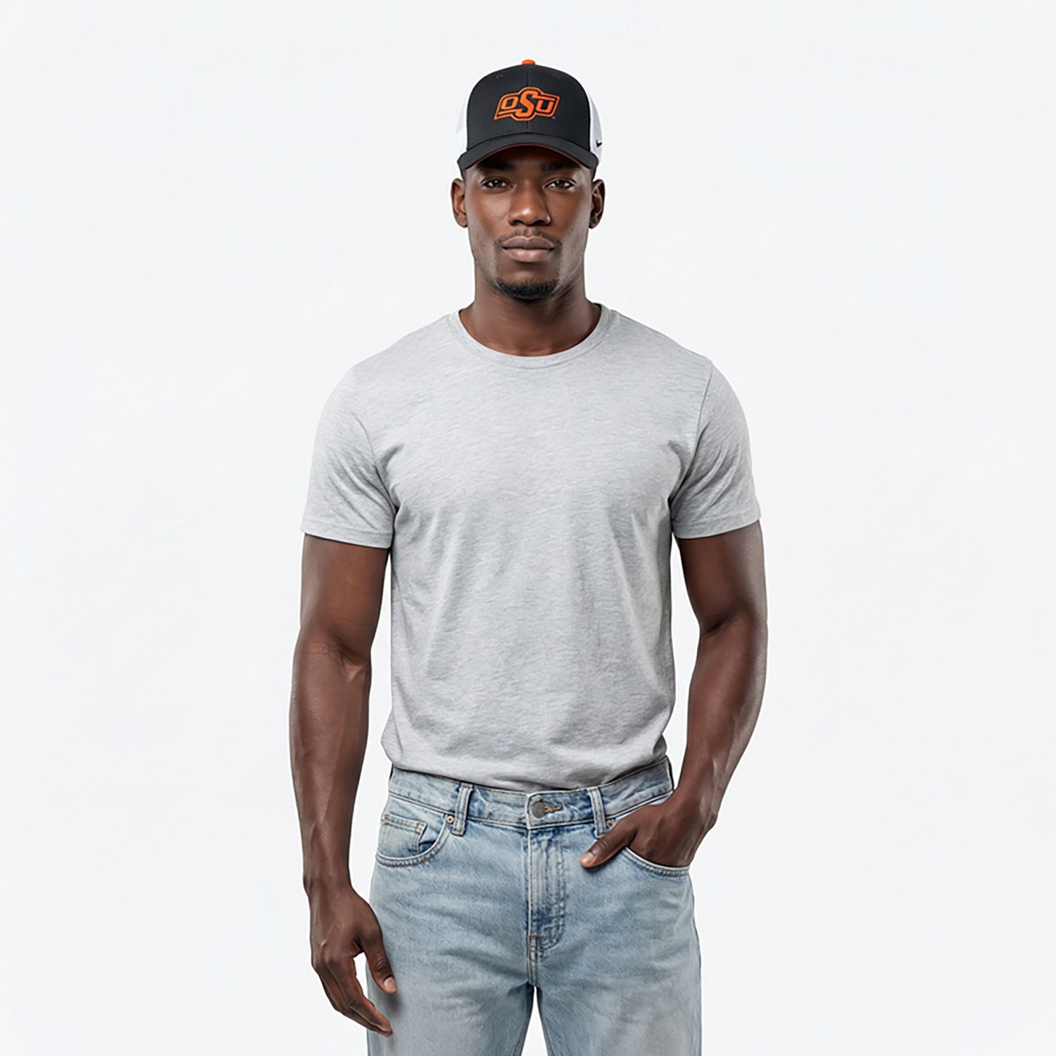 Nike Men's Oklahoma State Rise Structured Adjustable Mesh Cap - view number 2