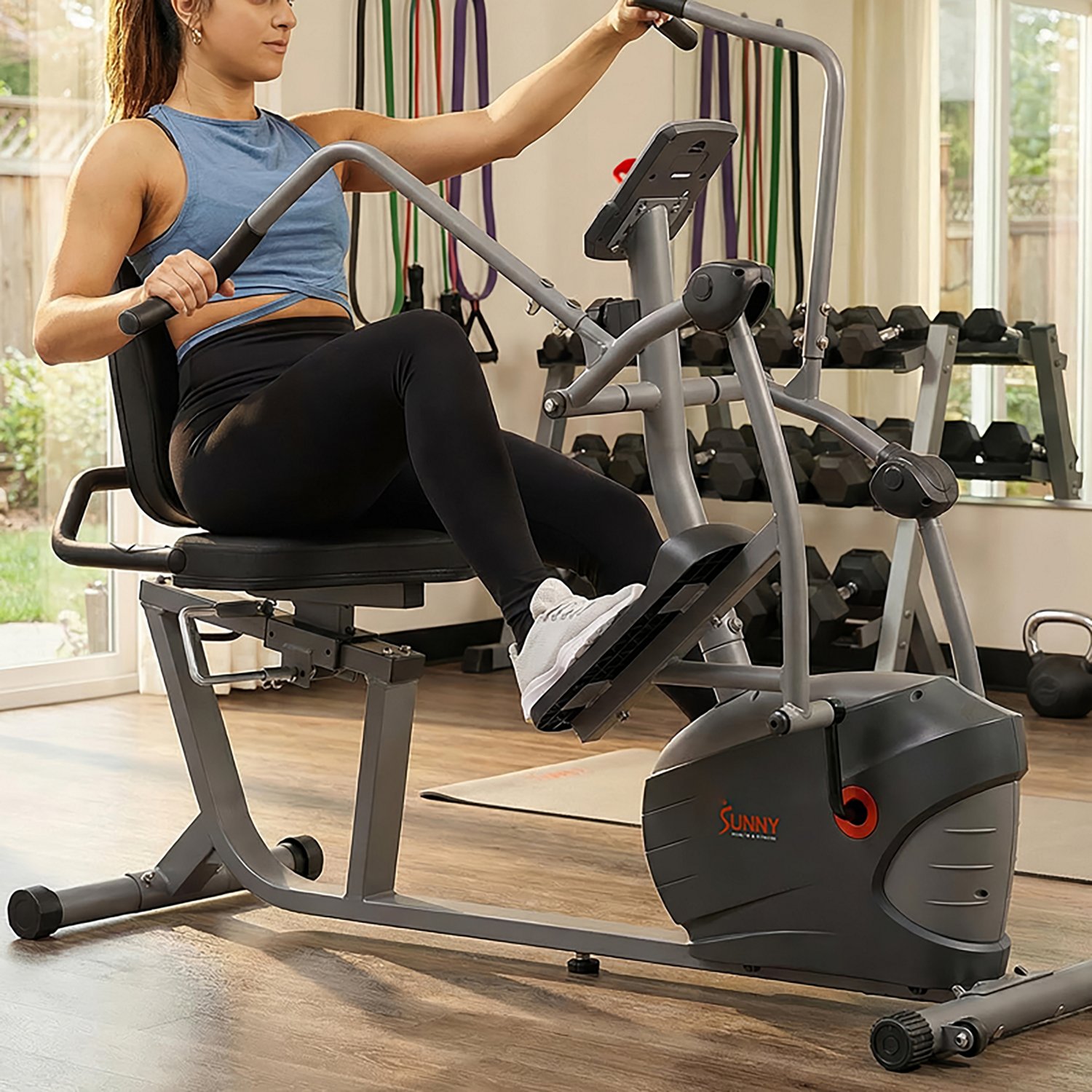 Sunny Health & Fitness Performance Interactive Series Recumbent Elliptical  - view number 7