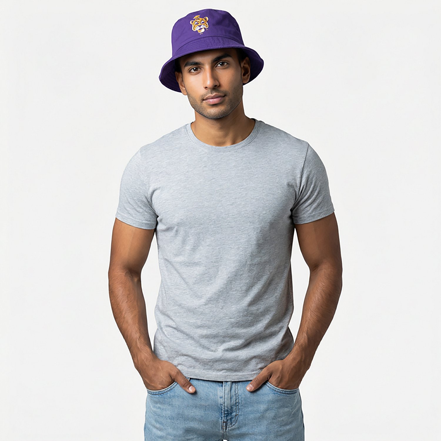 Nike Men's LSU Apex Vault Logo Square Brim Bucket Cap - view number 2