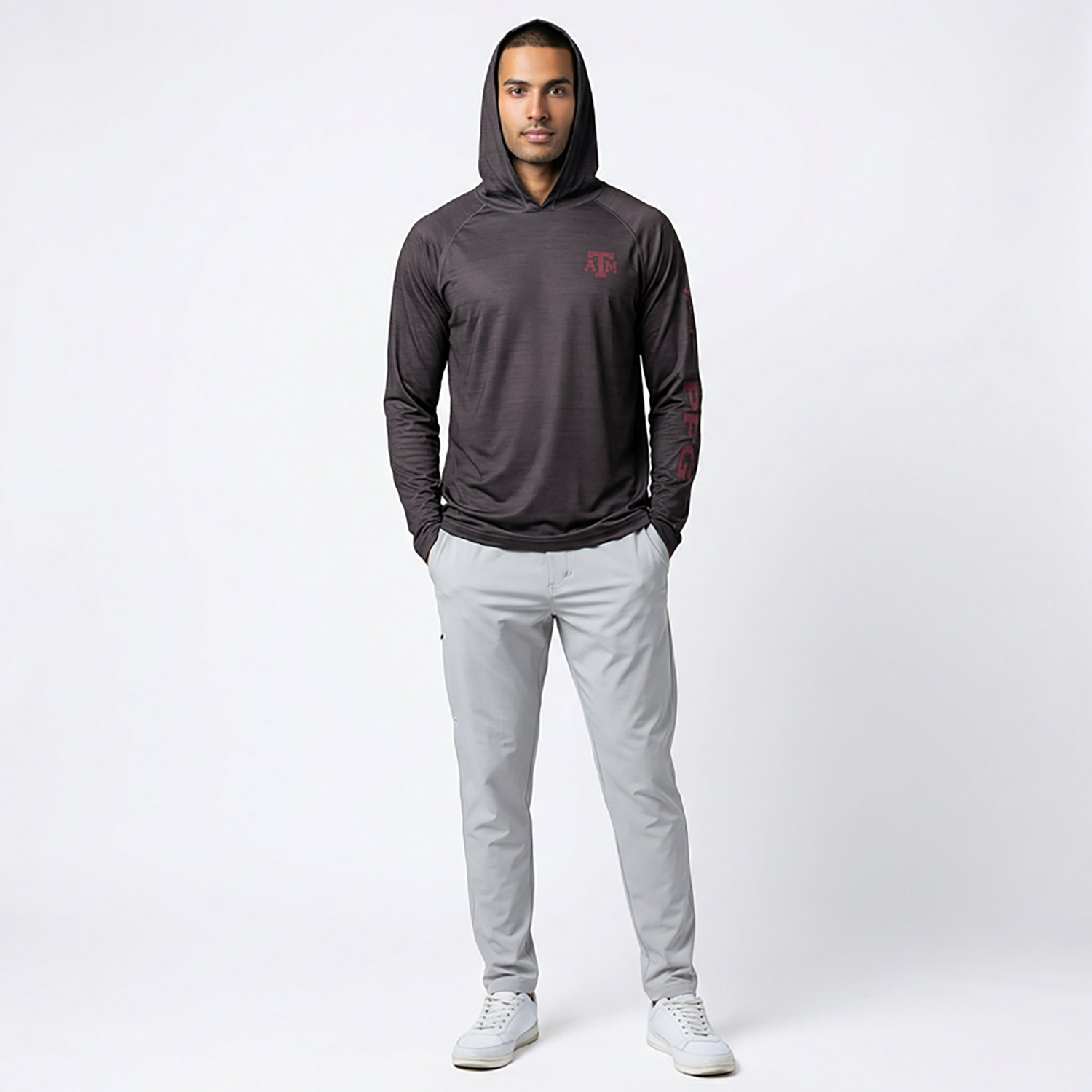 Columbia Sportswear Men's Texas A&M University Collegiate PFG Super Terminal Tackle Hoodie  - view number 6