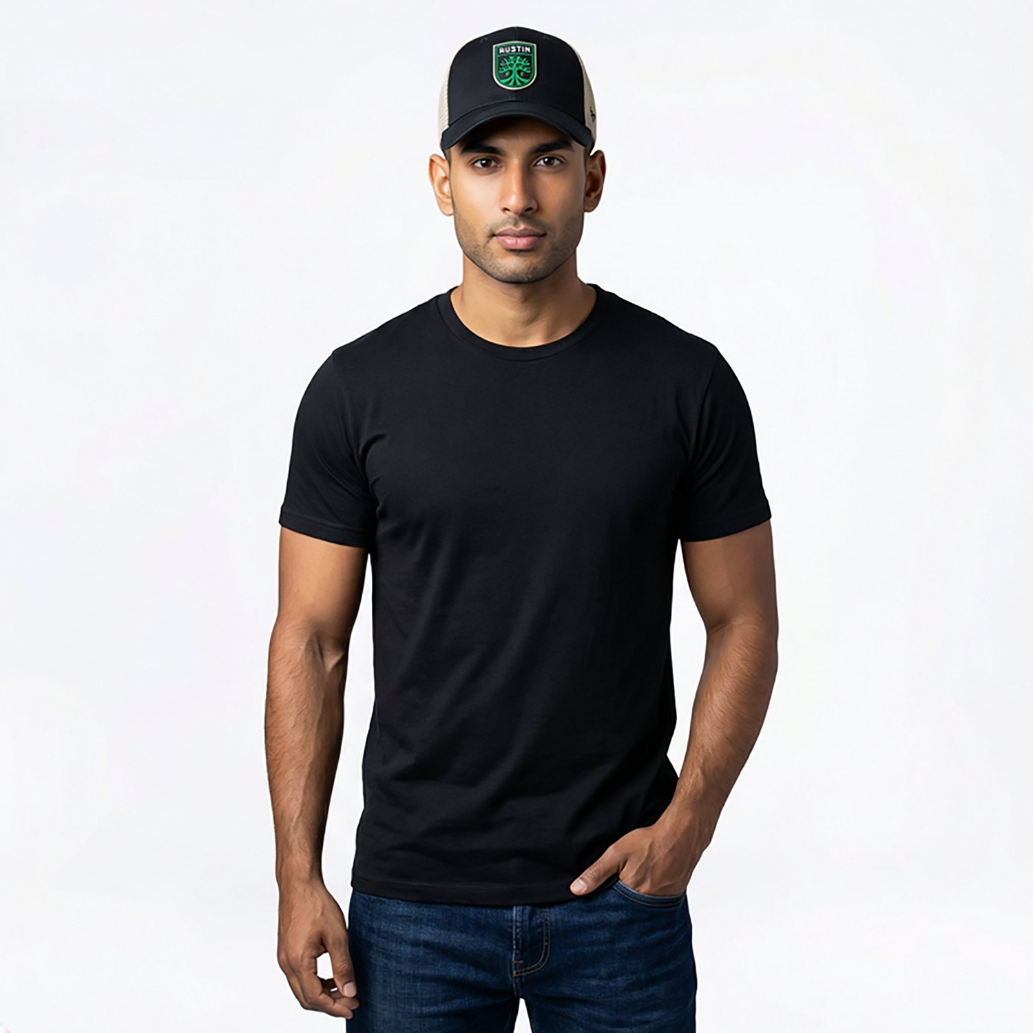 Fanatics Men's Austin FC False Nine Unstructured Adjustable Mesh Snapback Cap - view number 2