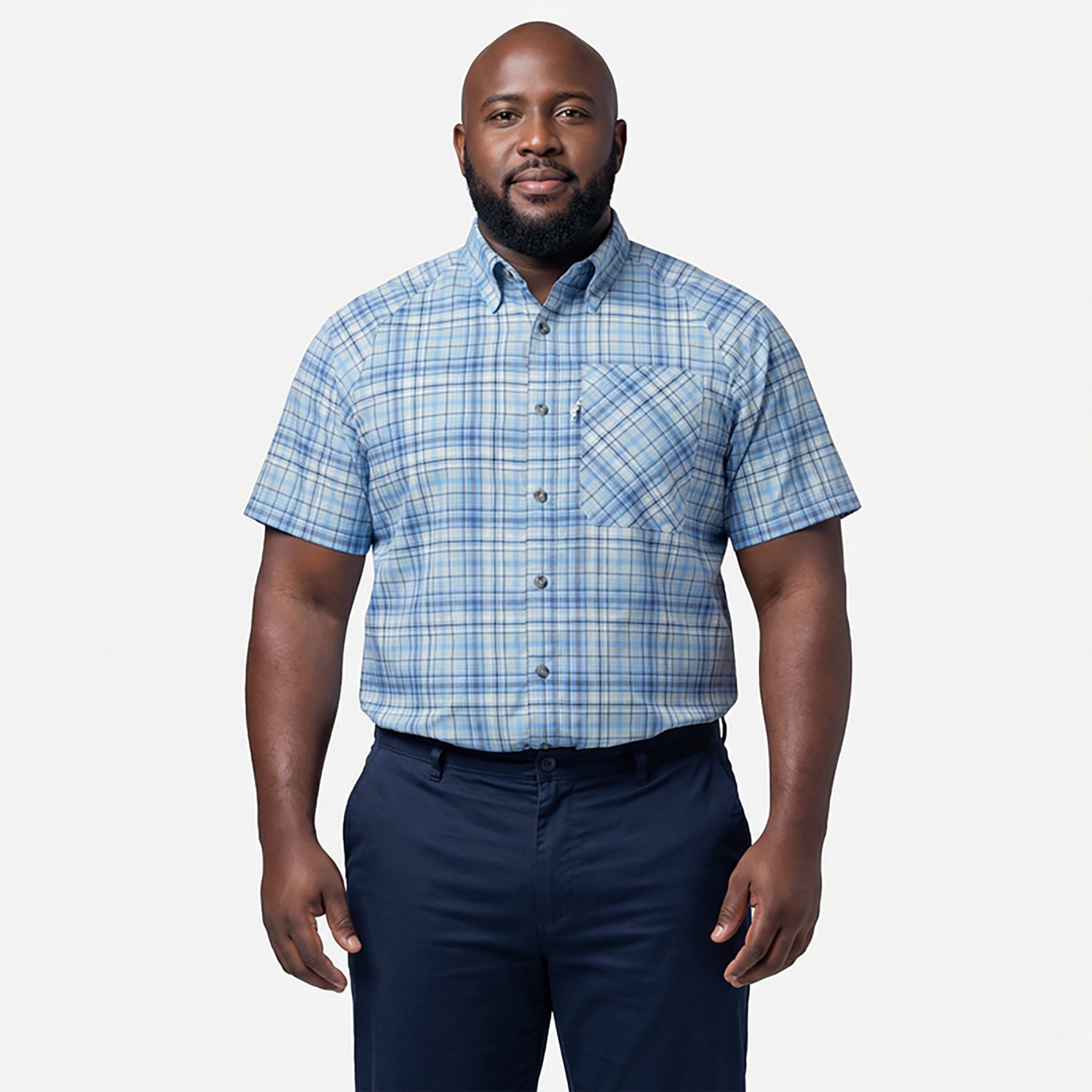 Magellan Outdoors Men's Hickory Canyon Plaid Short Sleeve Shirt                                                                  - view number 2