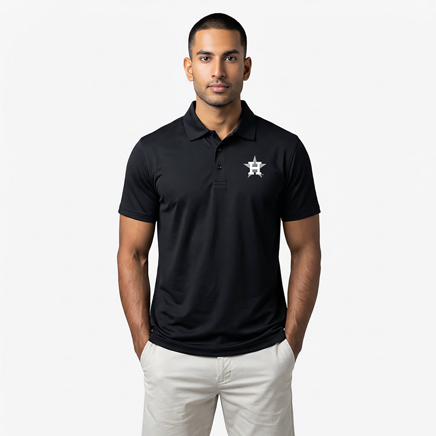 47 Brand Men's Astros Imprint LC Forward Short Sleeve Polo