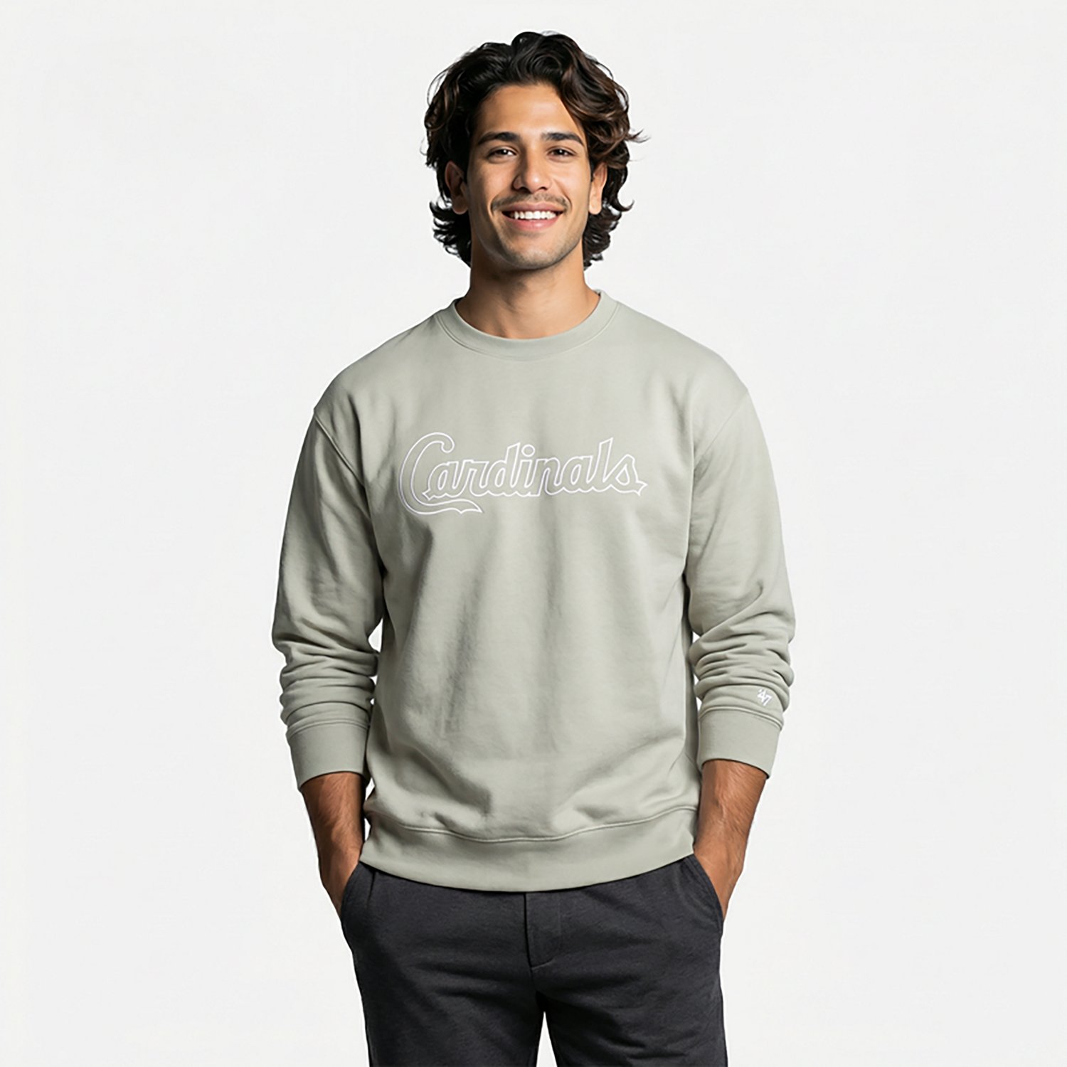 47 Brand Men's Cardinals Trademark Foundation Long Sleeve Crew Neck T-shirt - view number 2
