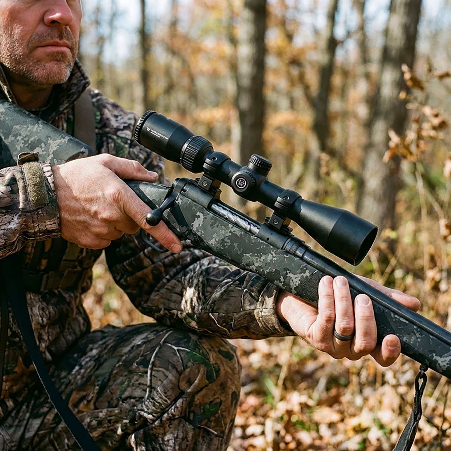 Savage Arms 110 Apex Hunter XP Black Poseidon Camo 243 Win Combo with Vortex Crossfire - view number 2