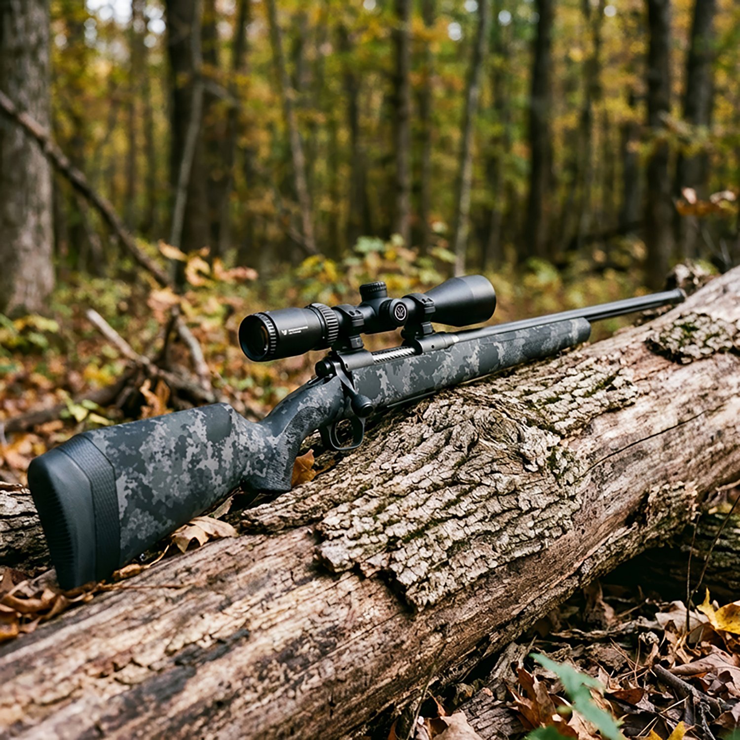 Savage Arms 110 Apex Hunter XP Black Poseidon Camo 243 Win Combo with Vortex Crossfire - view number 3