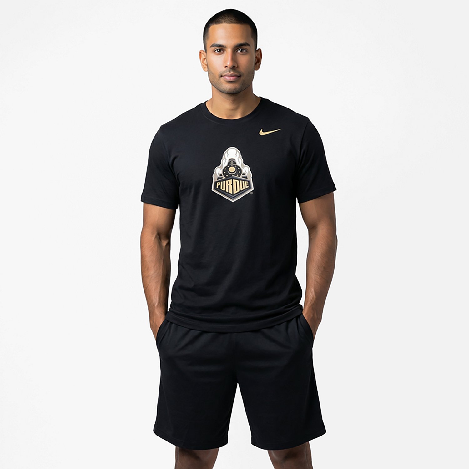 Nike Men's Purdue Secondary Logo Core T-shirt - view number 2