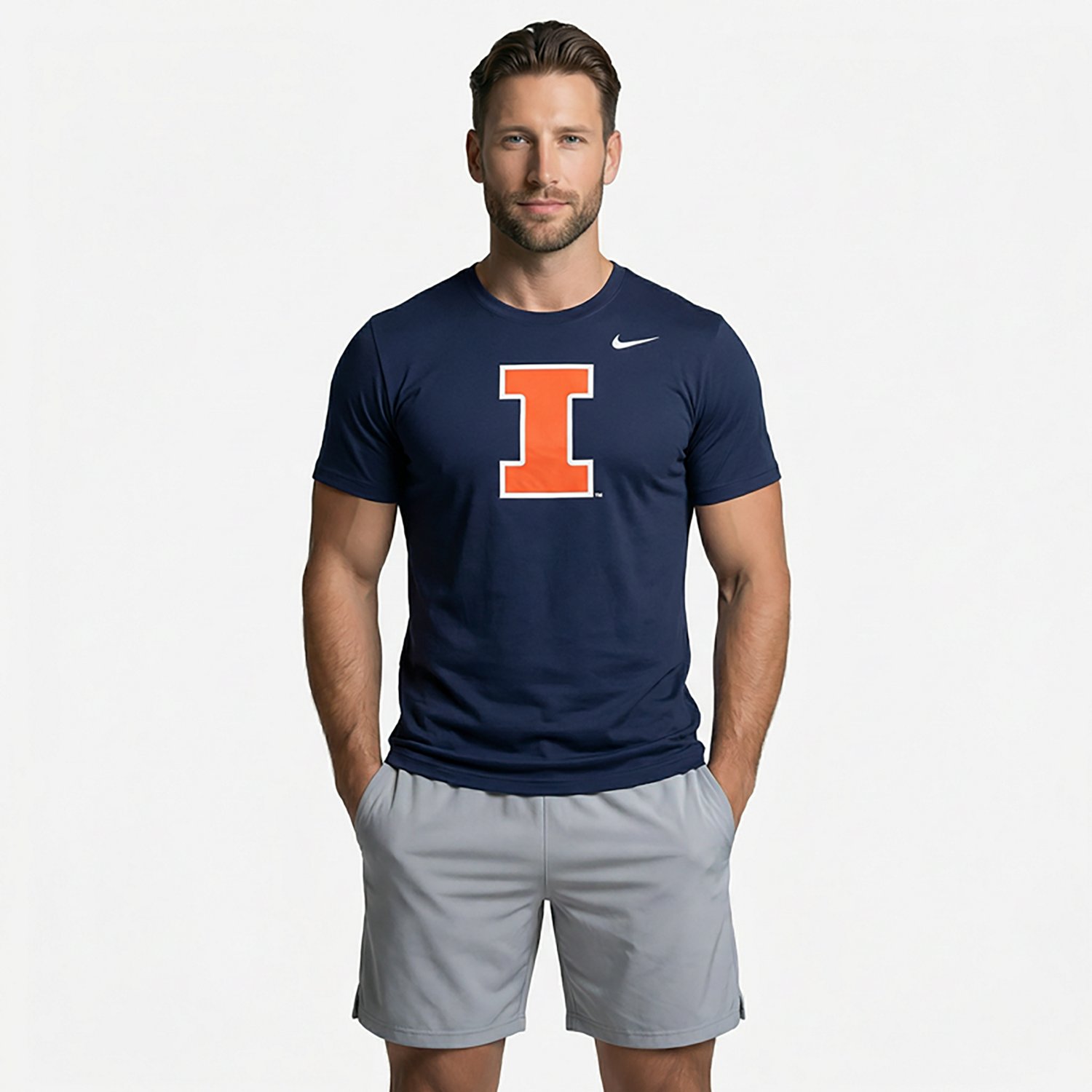 Nike Men's Illinois Primary Logo Core T-shirt - view number 2