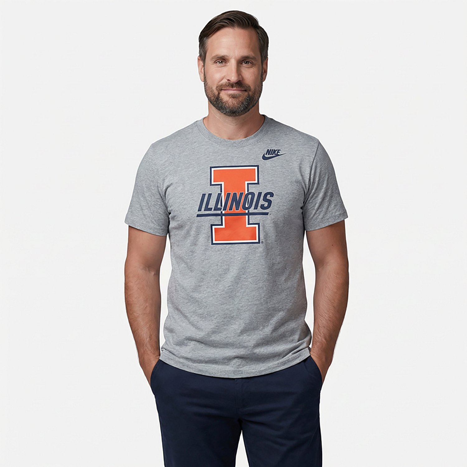 Nike Men's Illinois Vintage Logo Core T-shirt - view number 2