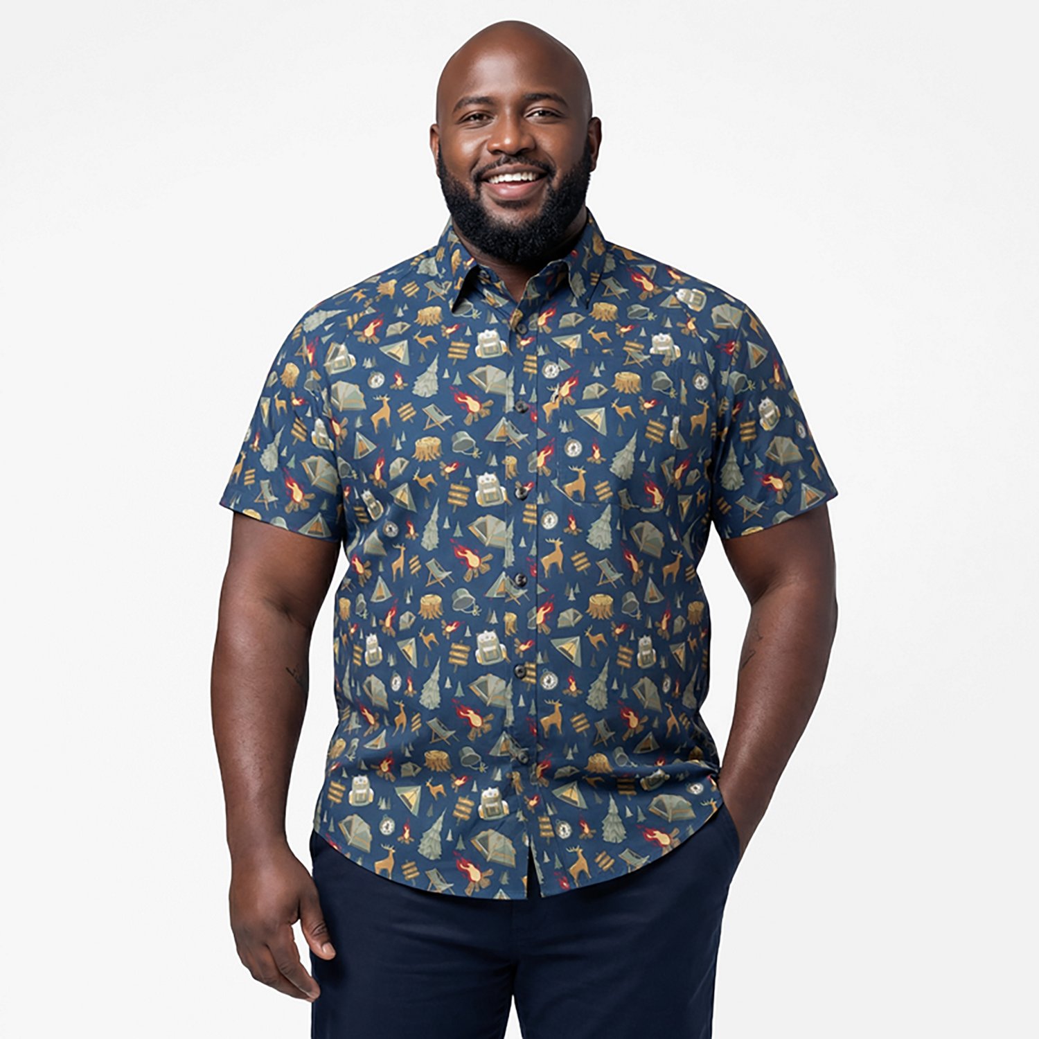 Magellan Outdoors Men's Hickory Canyon Print Short Sleeve Shirt                                                                  - view number 2
