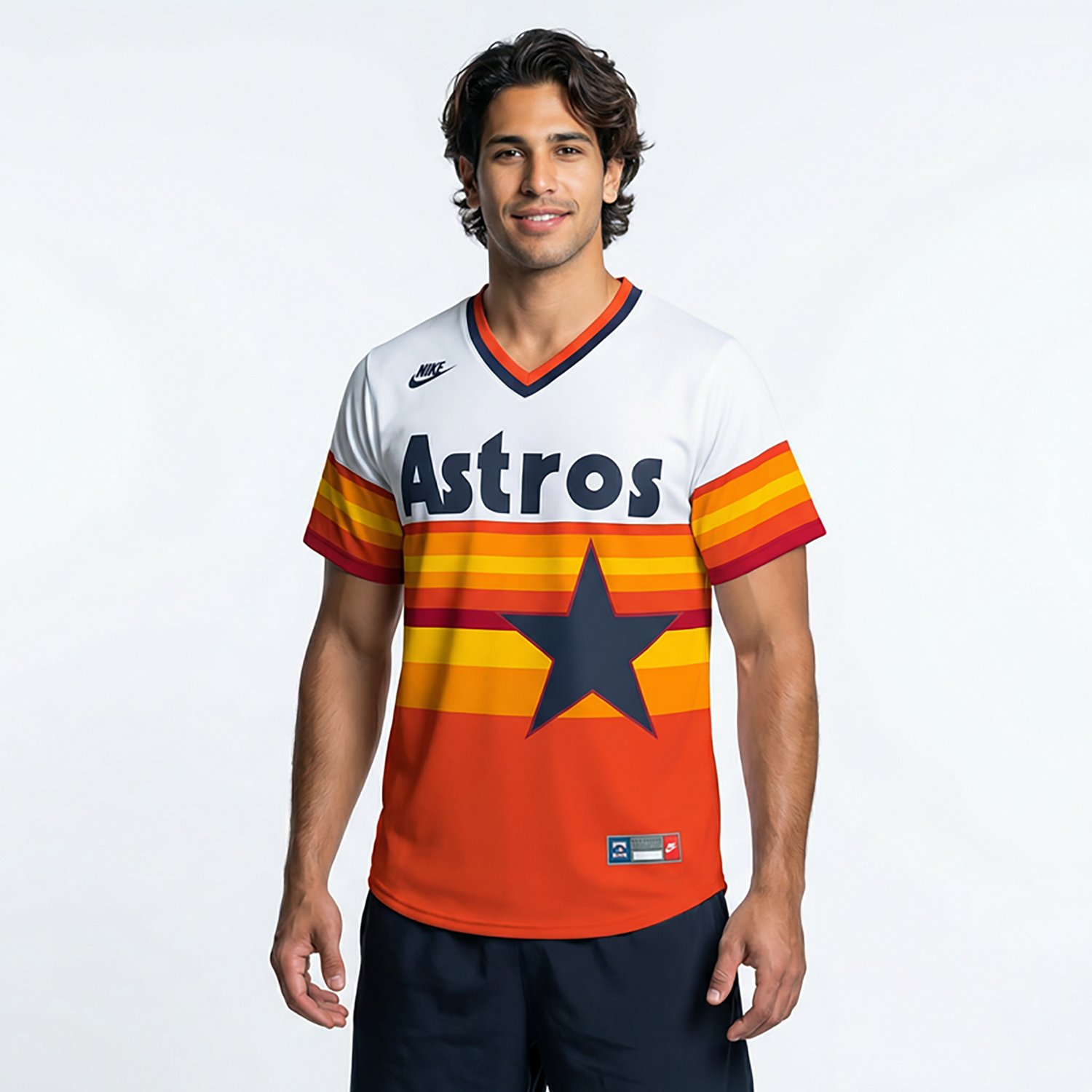 Nike Men's Astros Altuve '82-'86 Cooperstown Limited N&N Jersey - view number 2