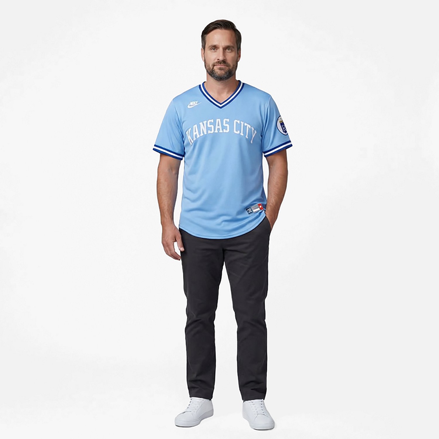 Nike Men's Royals Cooperstown Limited Jersey - view number 2