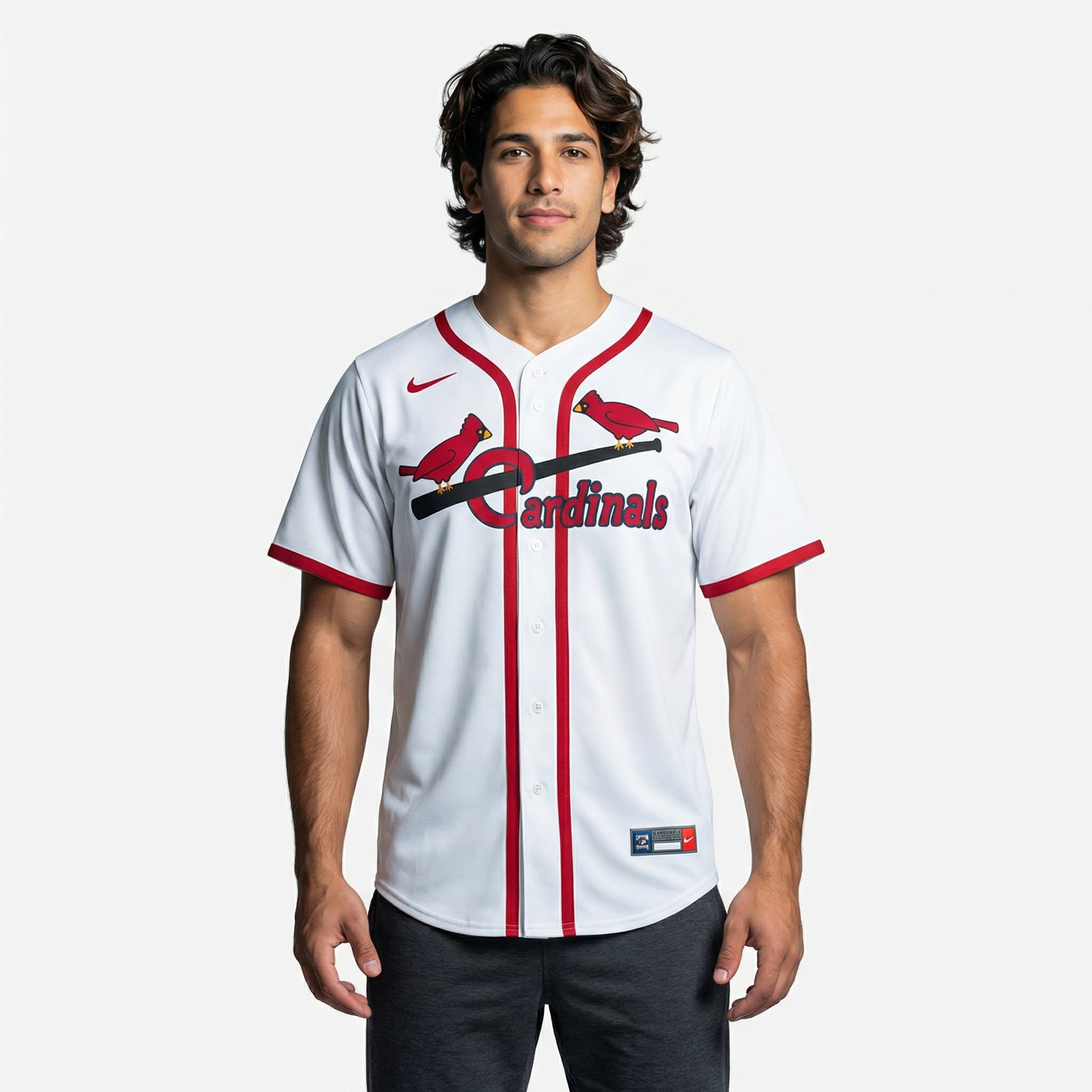 Nike Men's Cardinals '42-'44 Cooperstown Limited Jersey - view number 2