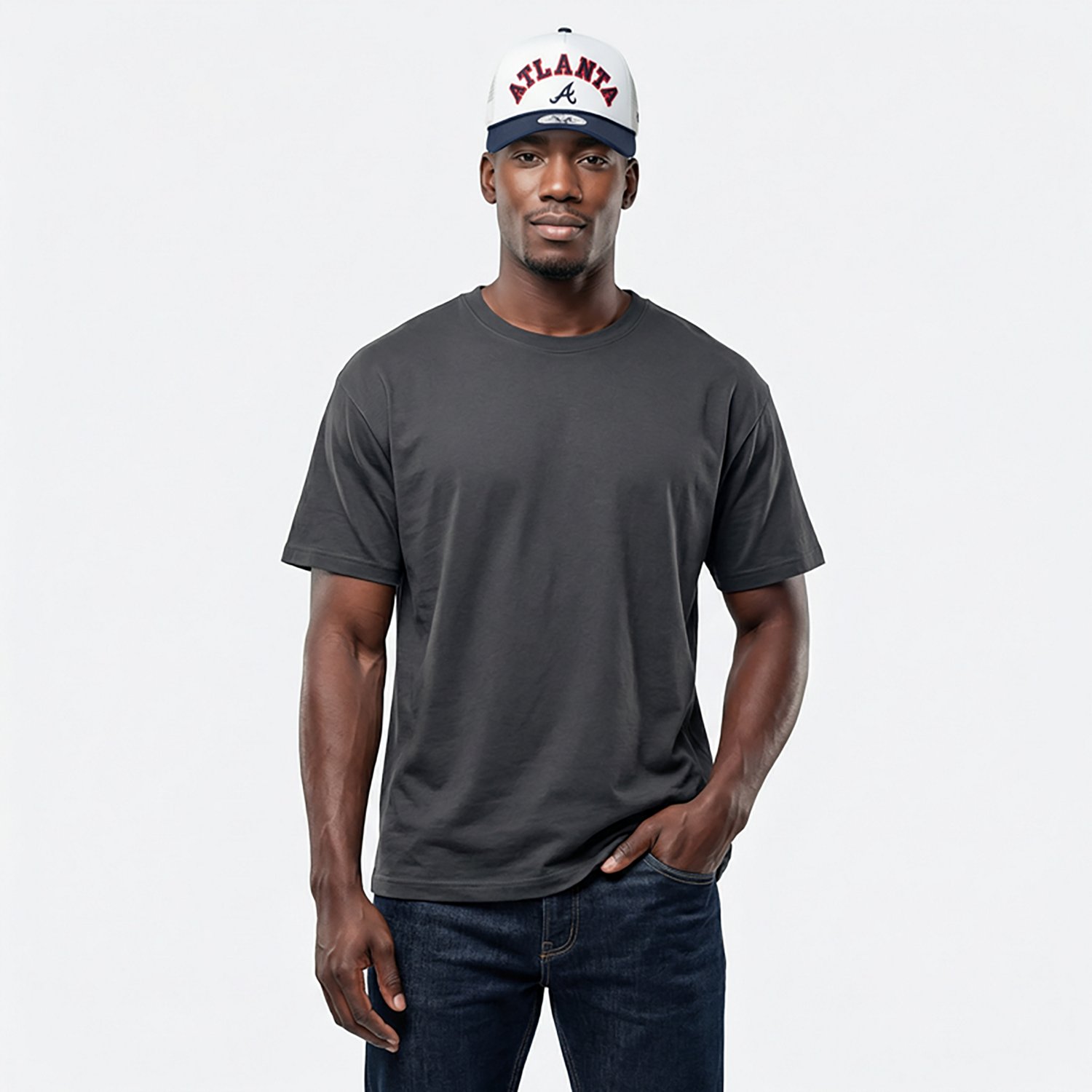 New Era Men's Atlanta Braves Chrome Arch 9FORTY Cap  - view number 2