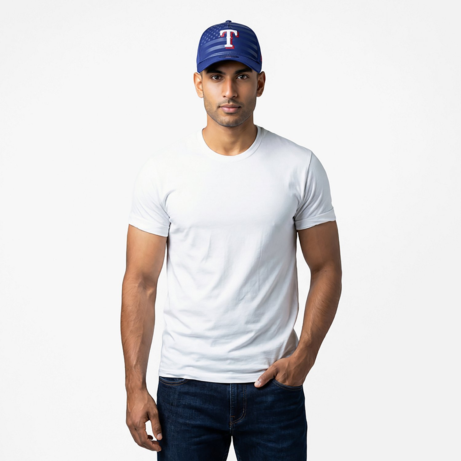 New Era Adults' Rangers Tonal Flag 9FORTY Cap - view number 2