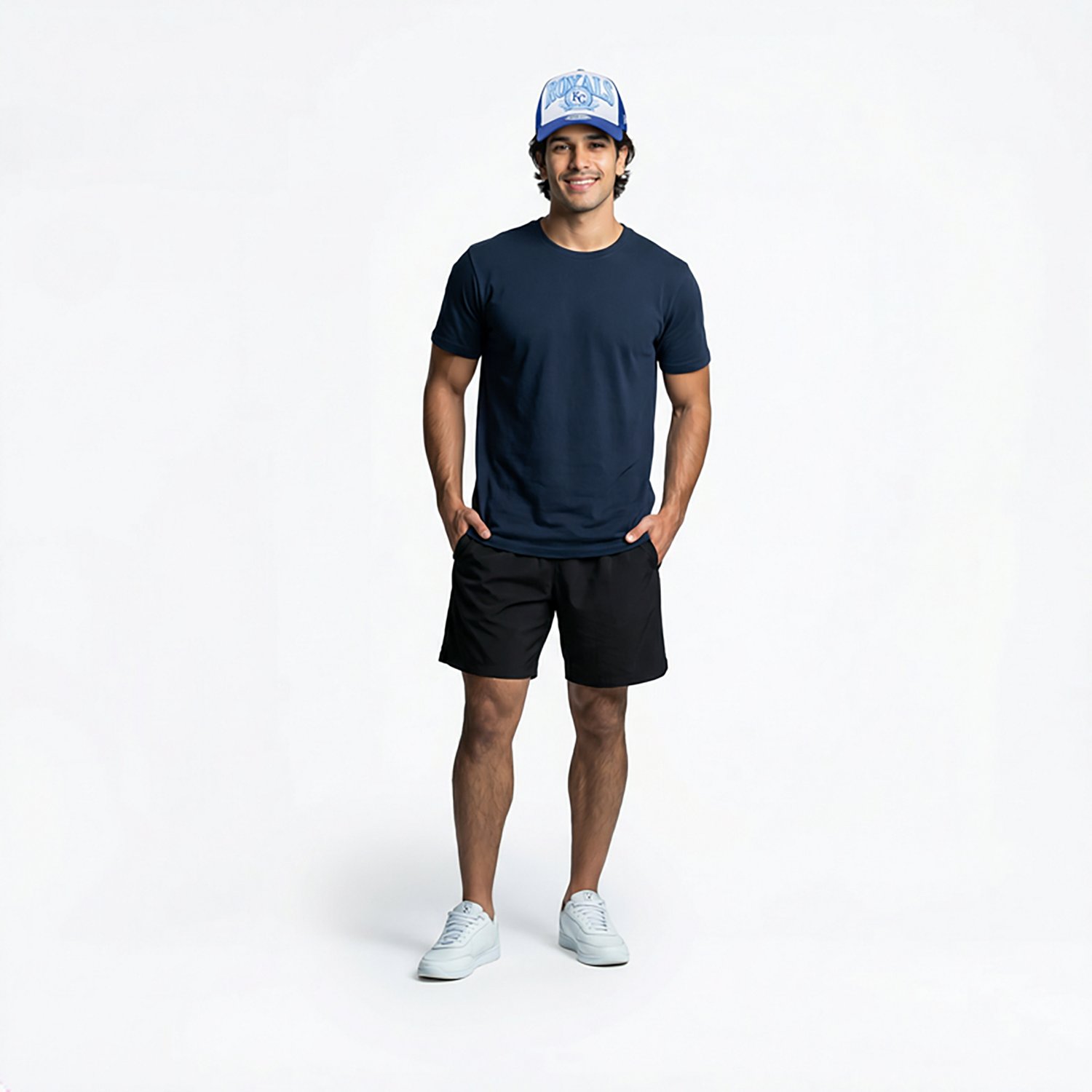 New Era Adults' Kansas City Royals Distressed 9FORTY A-Frame Trucker Cap