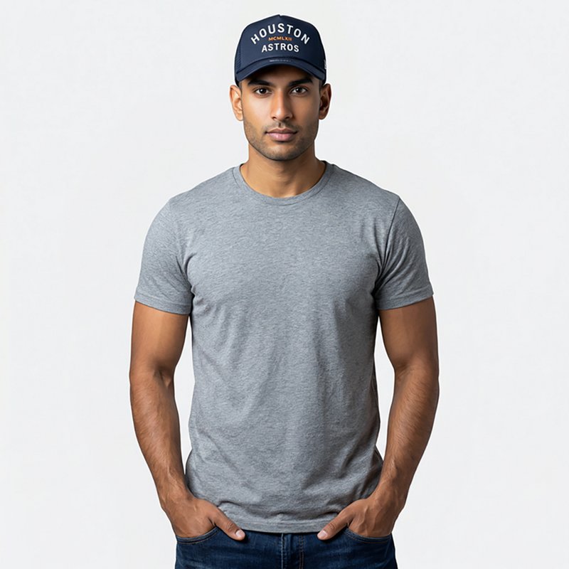 New Era Men's Navy Houston Astros Minimalist 9FORTY A-Frame Adjustable Hat - Navy