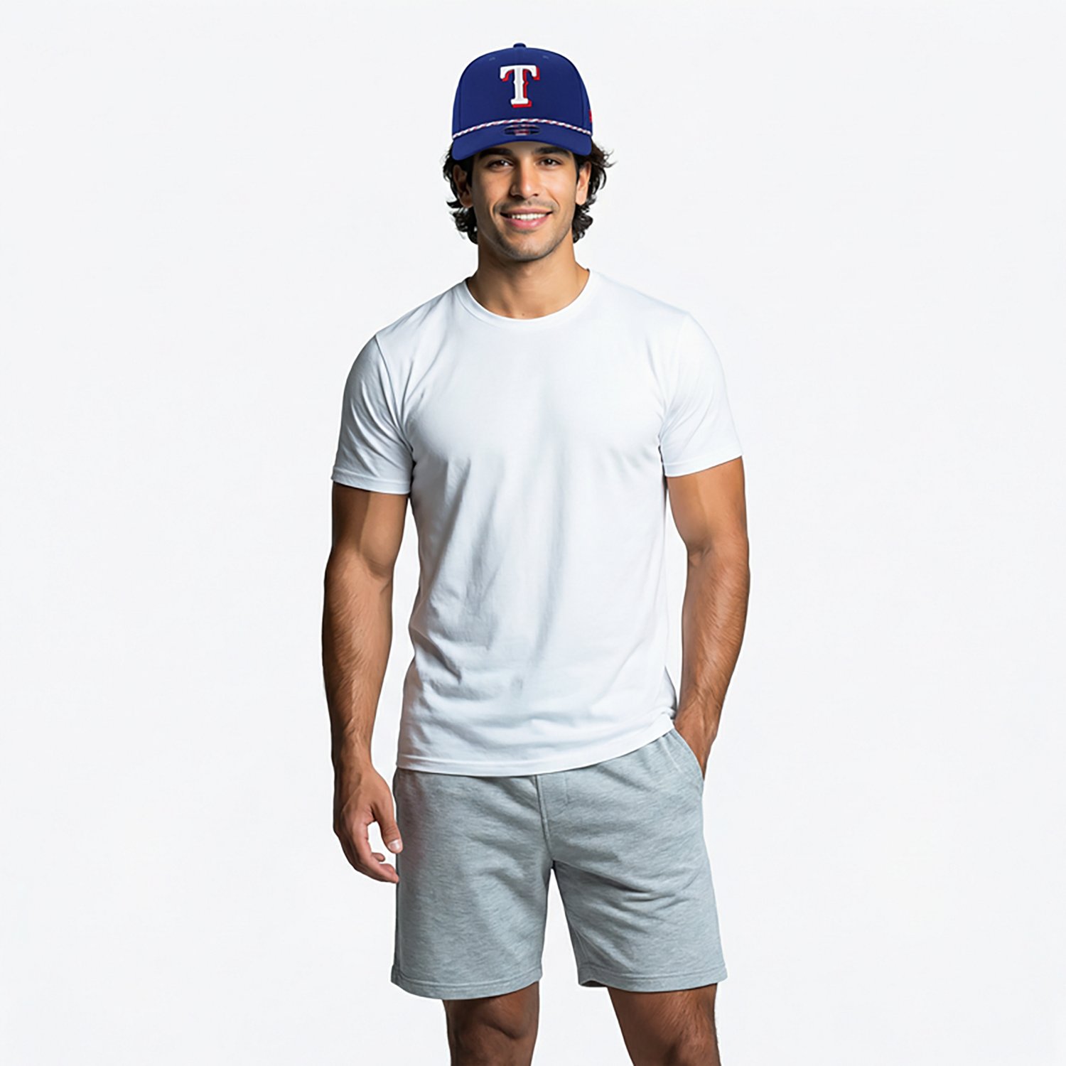 New Era Texas Rangers Adults' 9SEVENTY Stretch Multi Rope Snap Cap